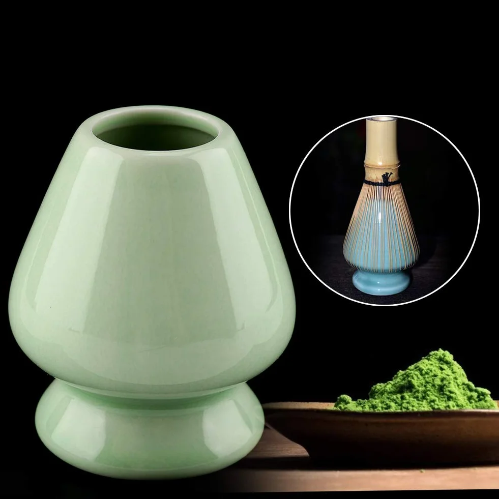 Porte-Fouet Matcha en Céramique Japonais Traditionnel, Kit de Matcha Fait à la Main