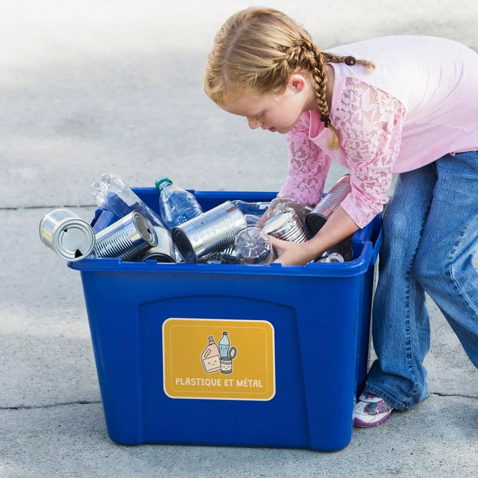 Ludilabel 7 Étiquettes de Tri sélectif pour Poubelles France