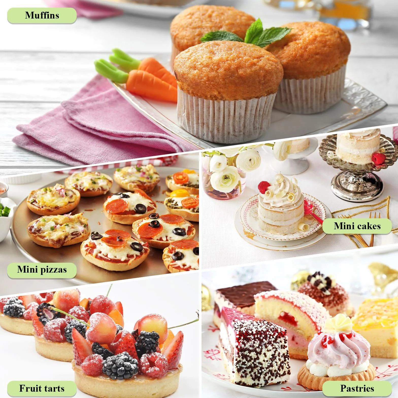 Cercle à Pâtisserie Ø 8 cm 6 Pièces, Acier Inoxydable 430 Perforé, Moule à Tartes Gâteaux Pizzas