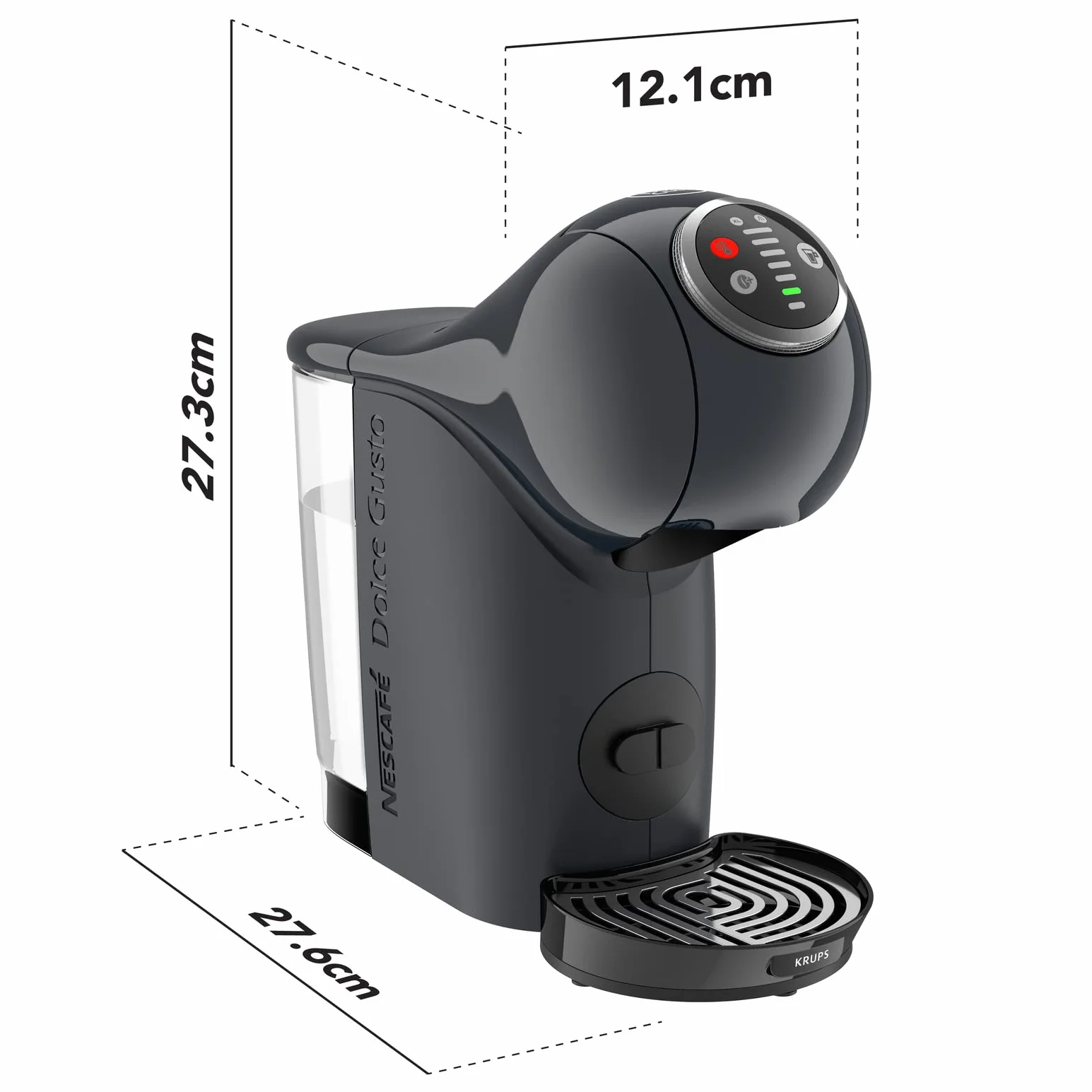 Nescafé Dolce Gusto Krups Genio S Plus Machine à café capsules 15 bars 0,8 L gris KP340B10