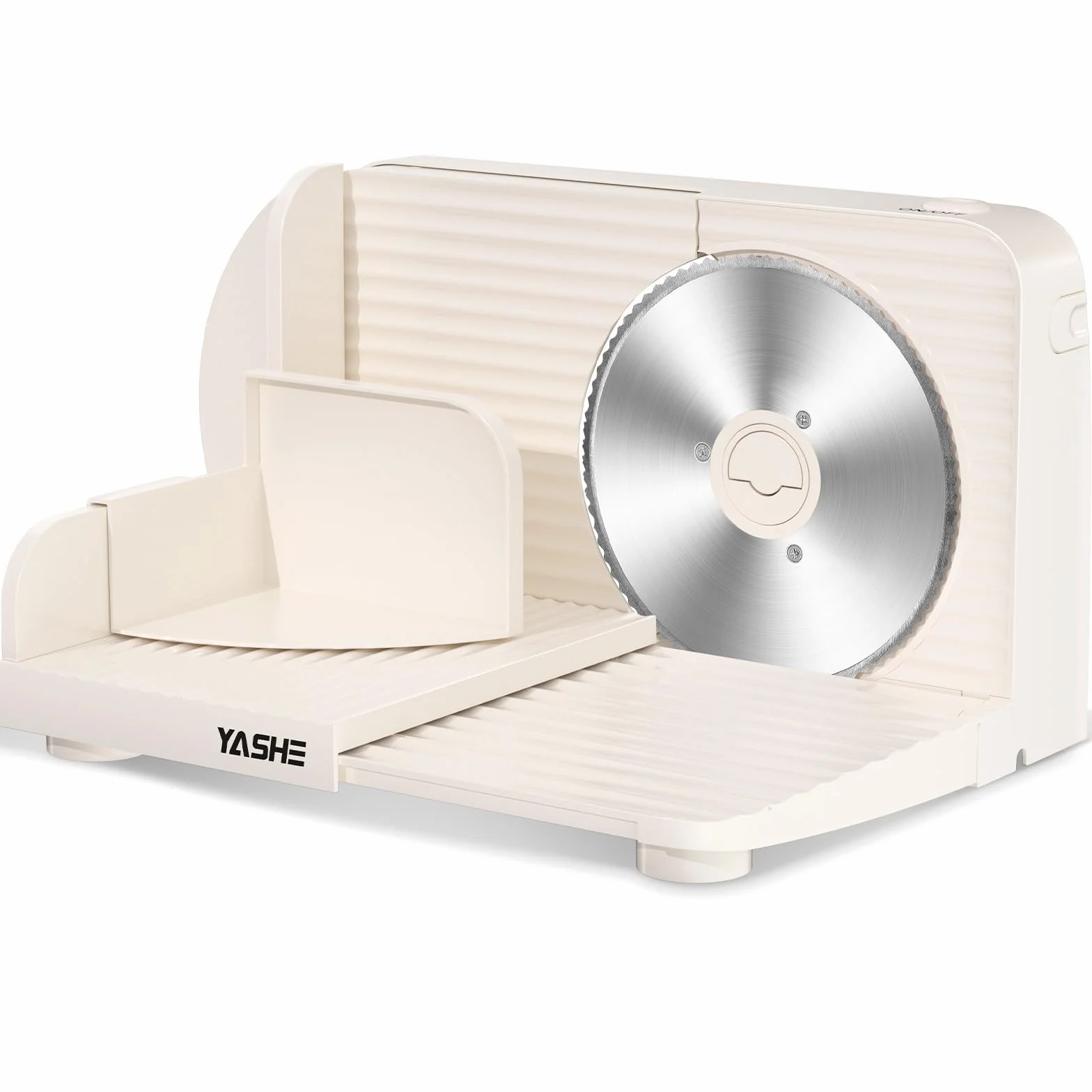 YASHE Trancheuse Électrique Pliable 180W Lame 17 cm Épaisseur Réglable 0–15 mm