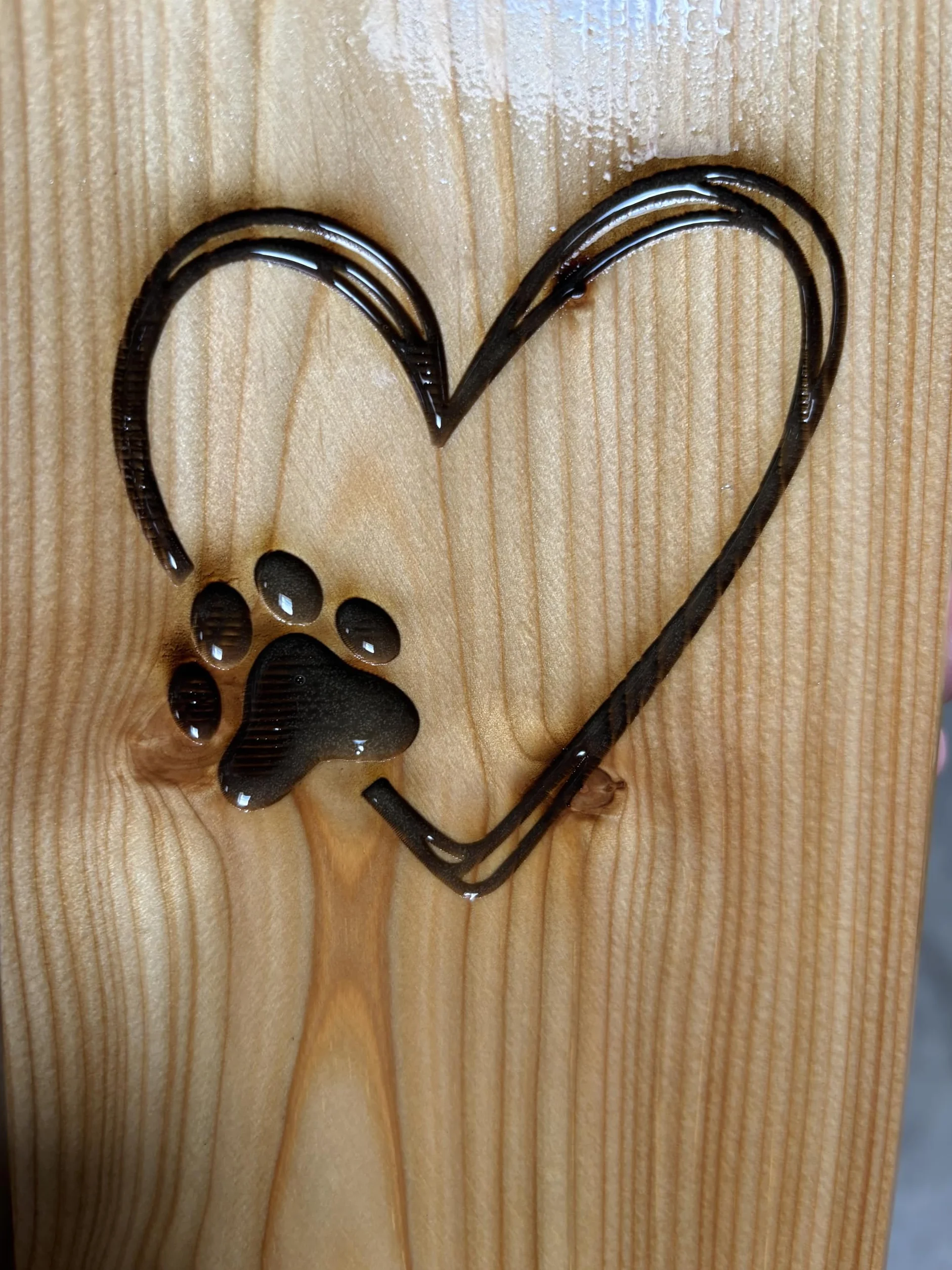 Croix funéraire XXL en bois de mélèze huilé 80 x 40 cm avec gravure laser