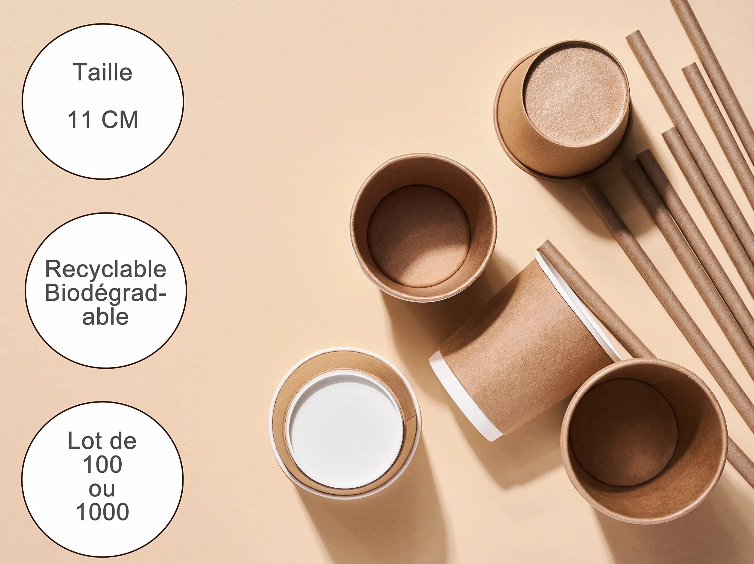 100 Touillettes en Bois Naturel pour Café - Agitateur Écologique Polyvalent