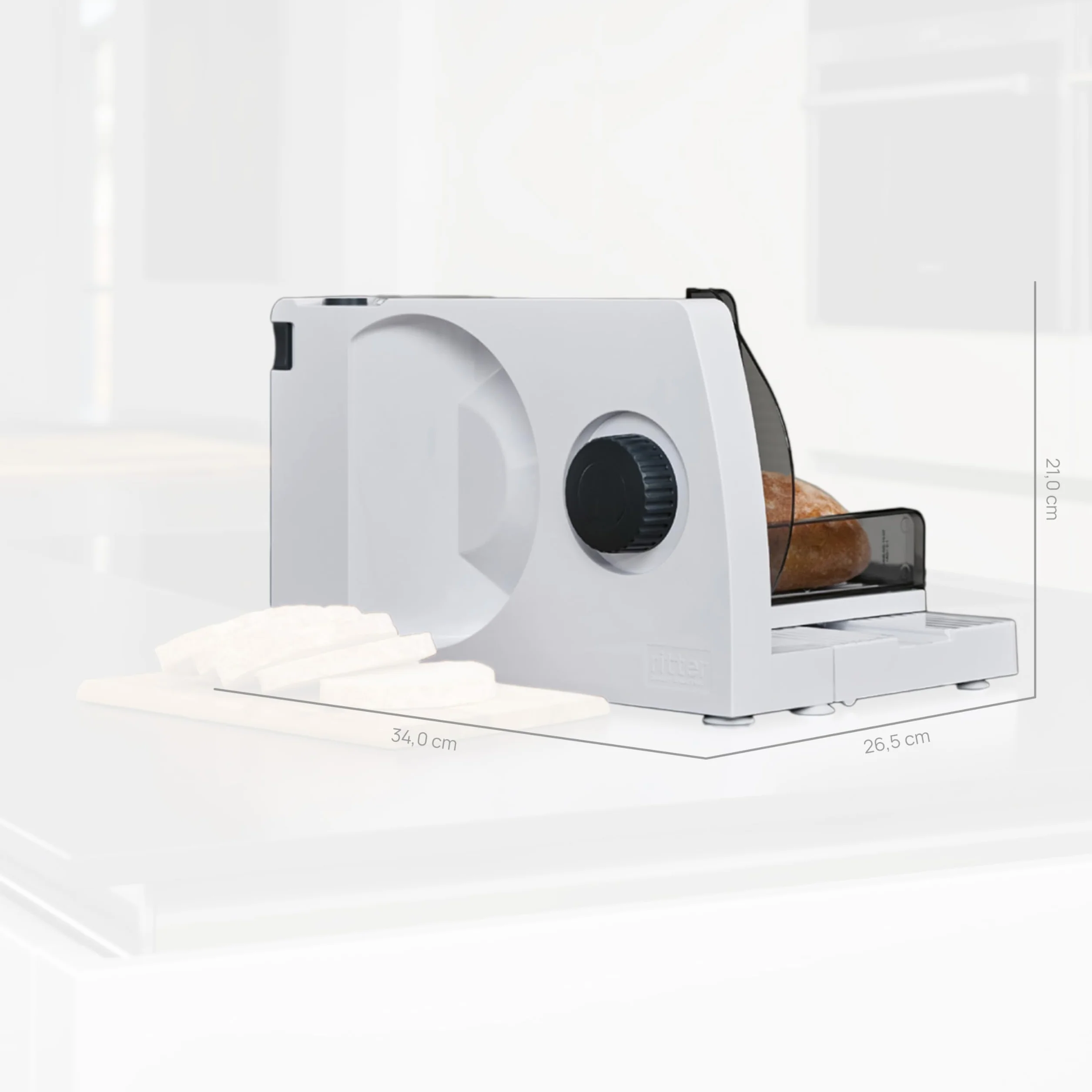 Ritter Markant 7 Trancheuse électrique pliante machine à trancher le pain avec couvercle de lame