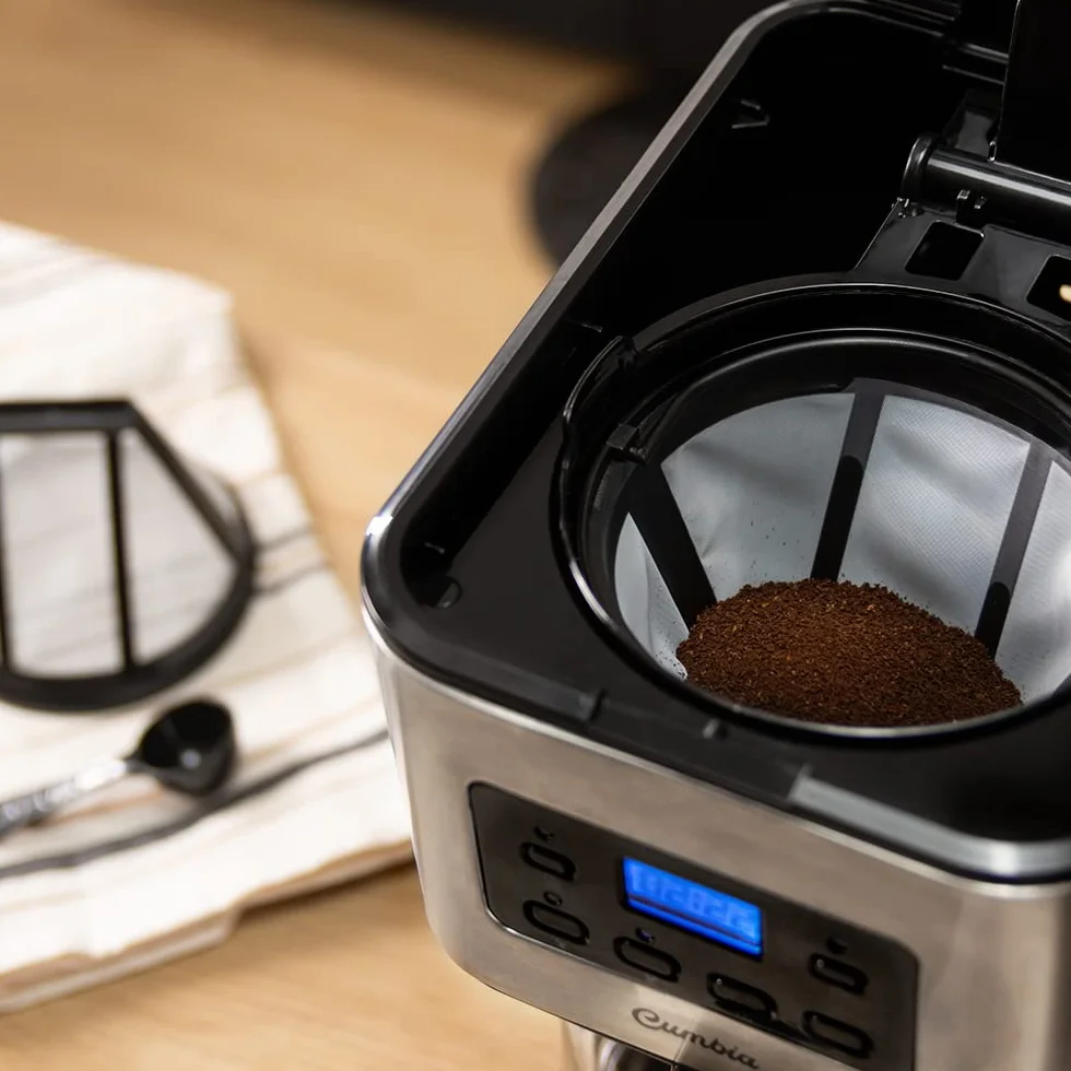Cecotec Cafetière à goutte programmable Coffee 66 Smart Plus, 980 W, 12 tasses, ExtemAroma, AutoClean, Écran LCD, acier inoxydable, 1,5 L