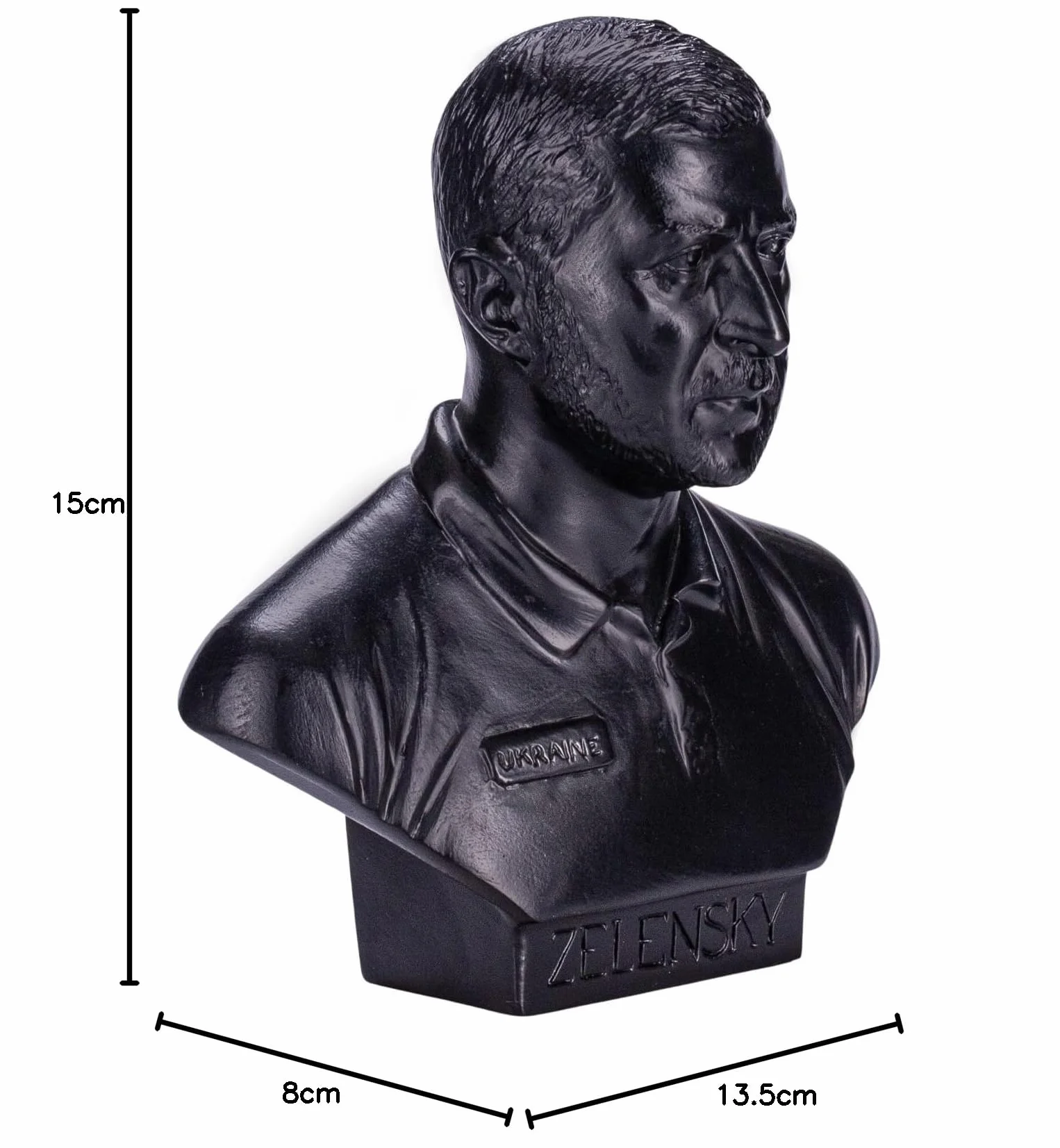 Buste en Pierre du président Volodymyr Zelensky 15 cm