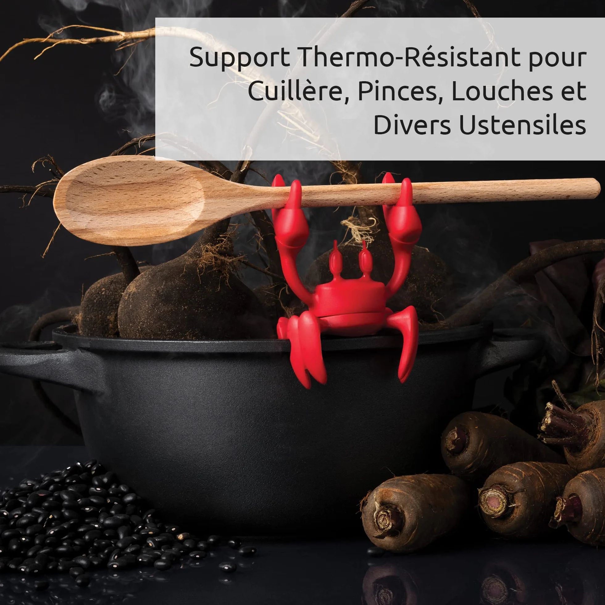 OTOTO Repose Cuillère Silicone Résistant à la chaleur Support Antidérapant Cuisine Gadget