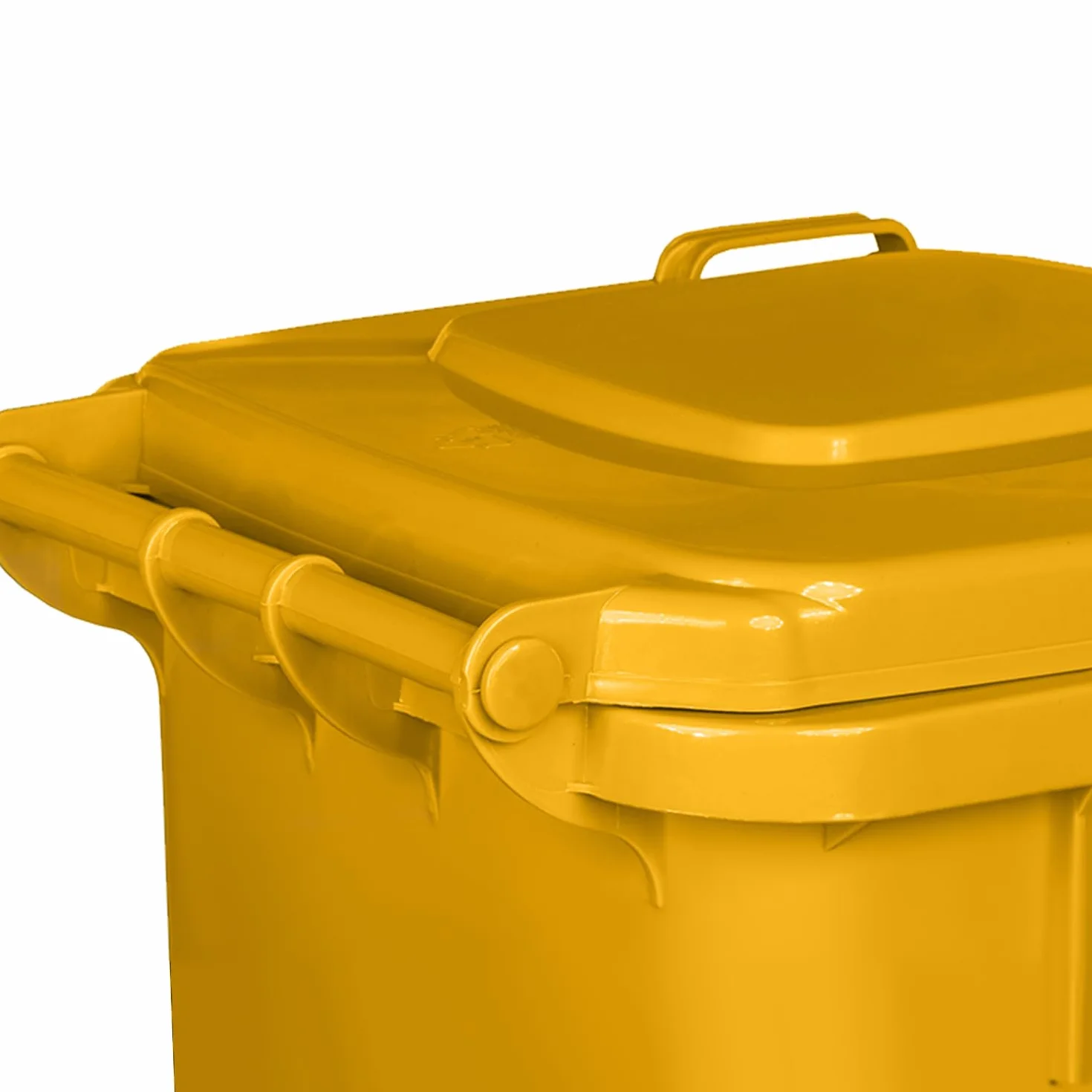 JESTIC Poubelle à roulettes 120 Litres Jaune Tri Selectif Garage XXL