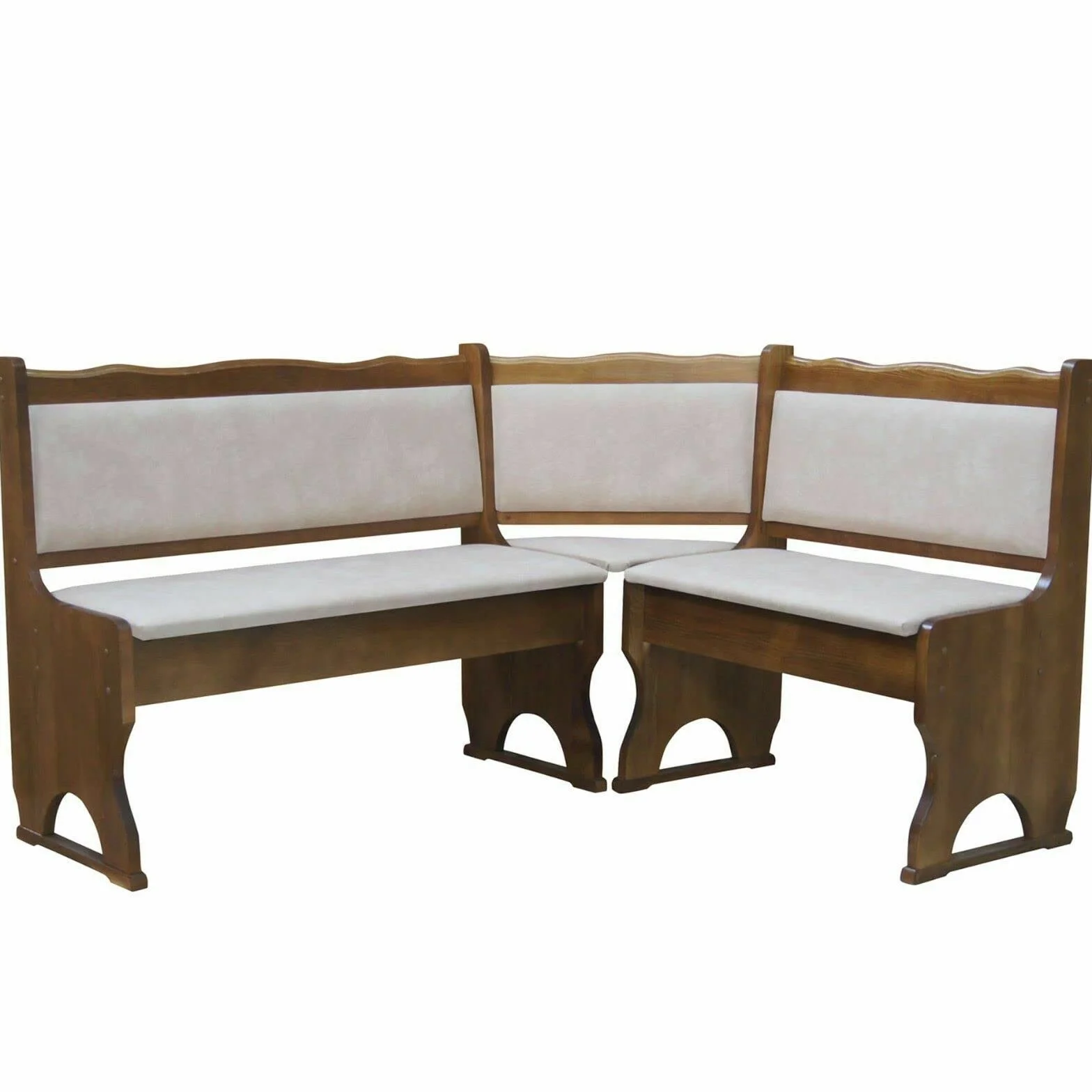 Banc d'angle rembourré en bois de pin chêne 120 x 160