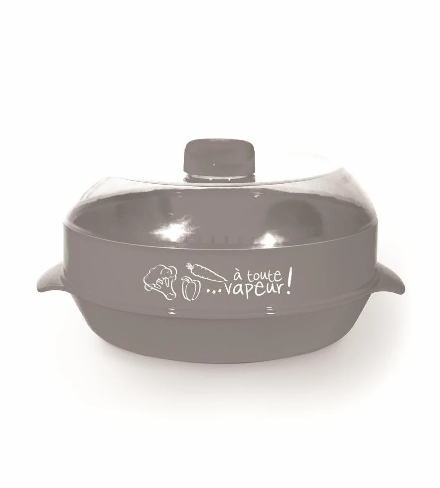 COOK CONCEPT KC21541 Cuit Vapeur avec Etage Spécial Four à Micro Ondes, Cuiseur Cuisine, 1.2 L