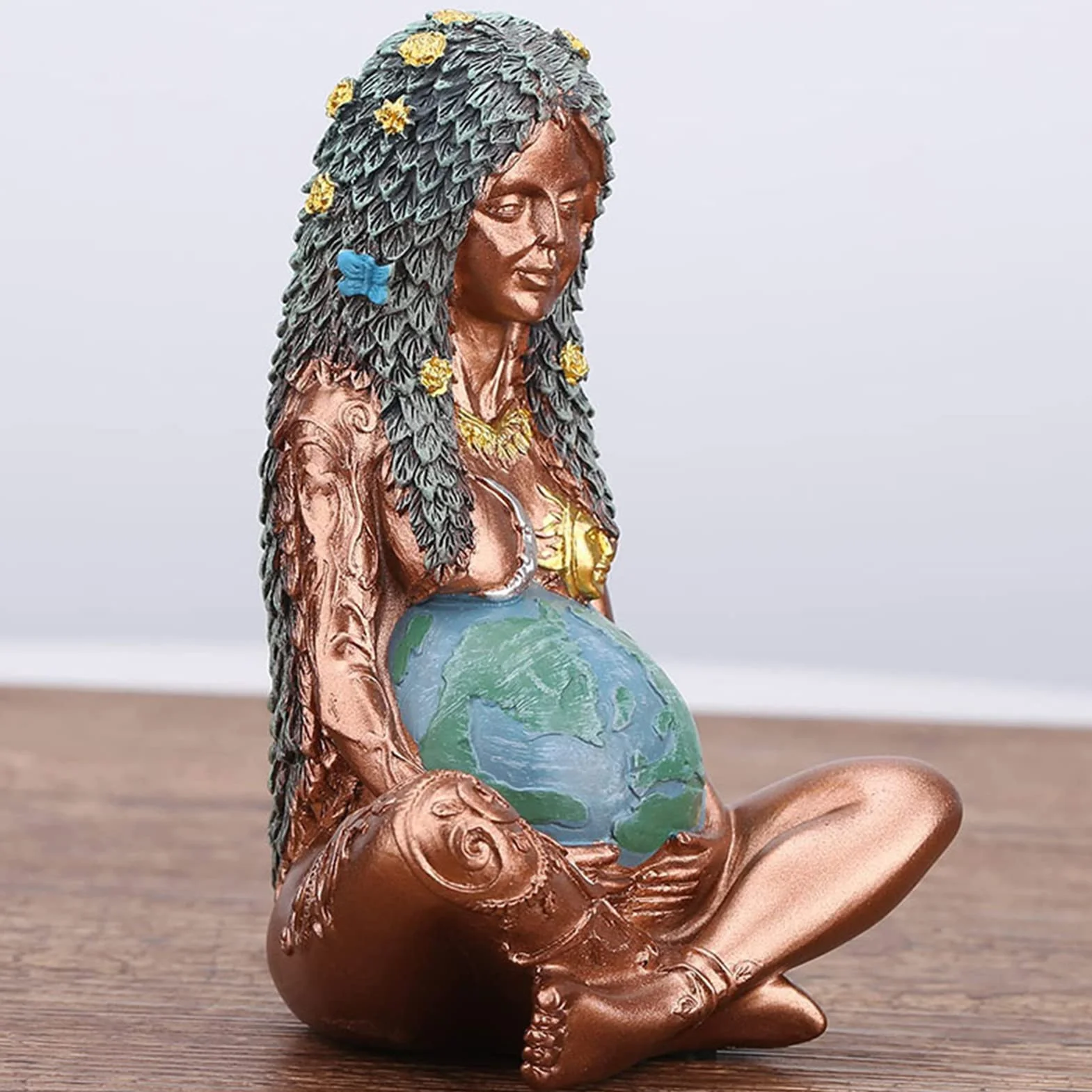 Déesse De Gaia Art Mère Terre Statue Décor Extérieur Figurine Cadeau Maman