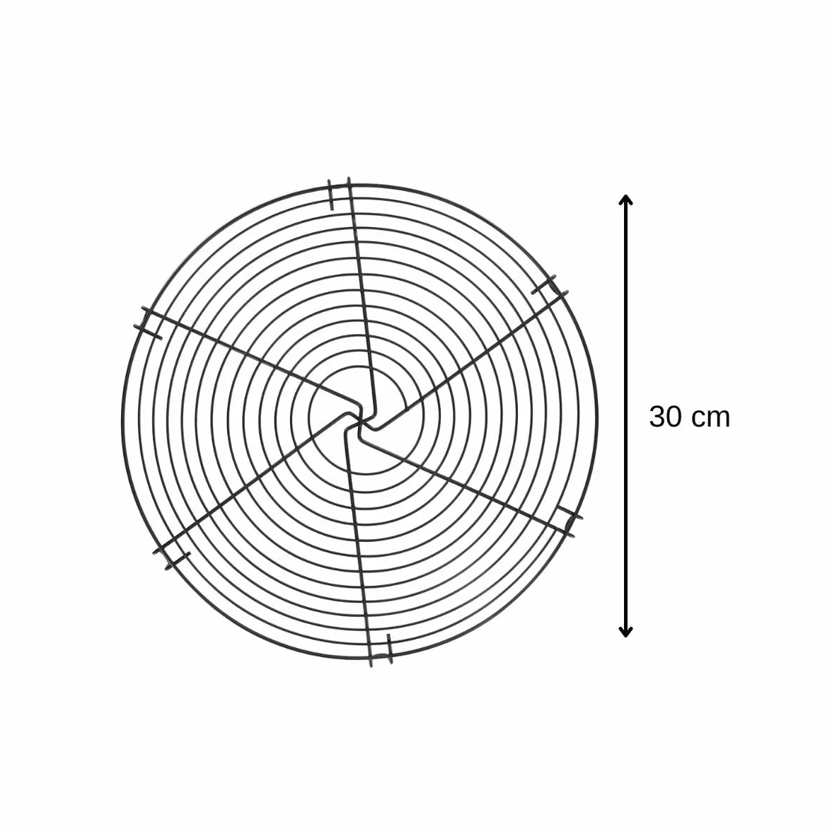 Zenker Présentoir à gâteau 30 cm Métal Noir grille de refroidissement