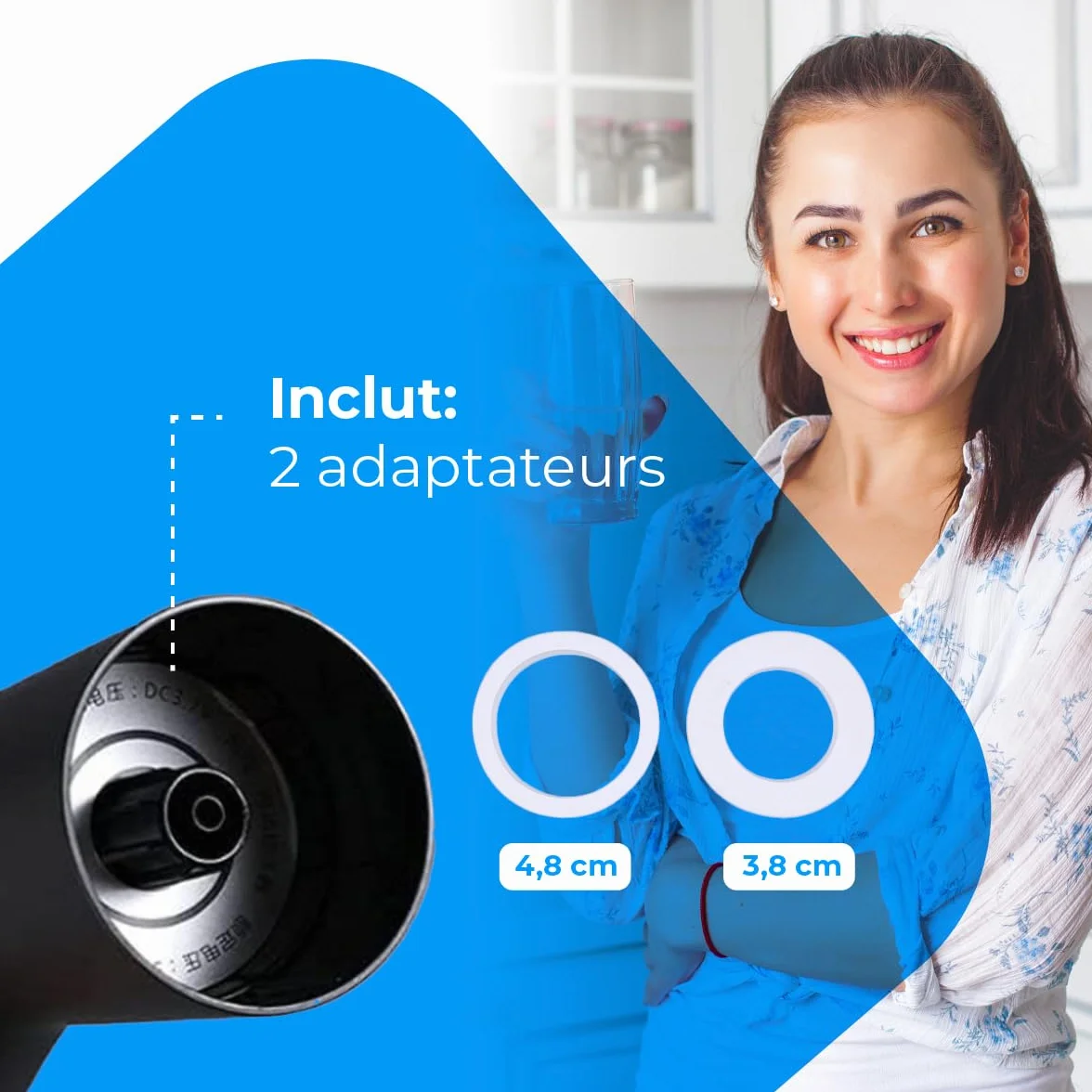 Distributeur d'eau en Bouteille Automatique USB sans BPA 1500mAh Silicone Noir 4,5-18,9L