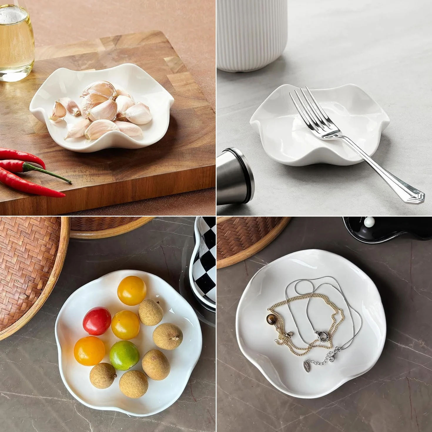 Porte-Cuillère Cuisine Céramique, Support Ustensiles Multifonction Louche Spatule