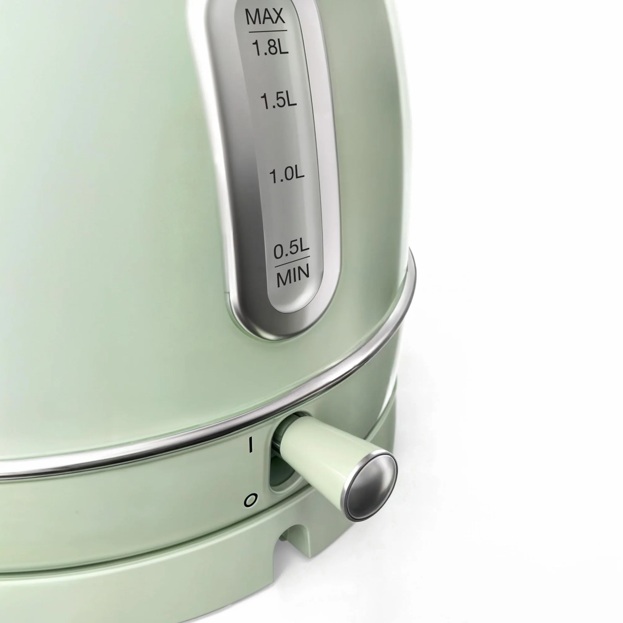 SWEISS Bouilloire électrique vintage KTL7 1,8L, Inox compacte pratique 2200W, Ébullition rapide, Niveau d'eau visible et gradué, Arrêt automatique, Socle 360°, Vert