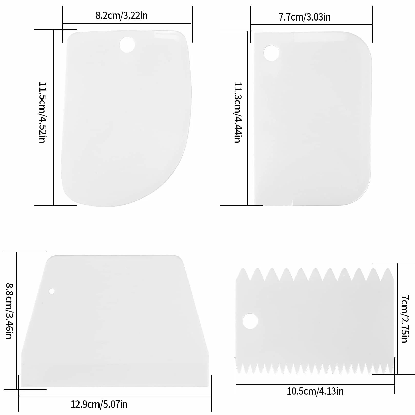Kits de Fournitures Support Assiettes de Décoration de Gâteaux avec Grattoirs, Spatules, Poches à Douille