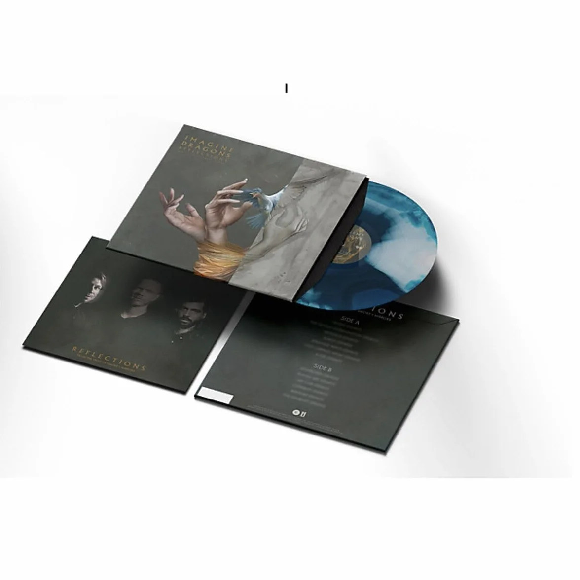 Réflections Vinyle Couleur Bleu Marbré Tirage Limité Smoke + Mirrors