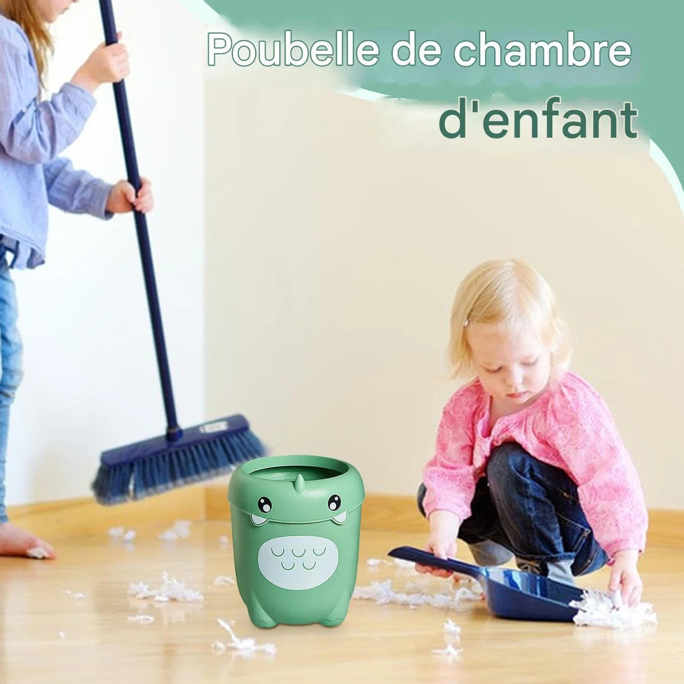 Poubelle Mignonne Conteneur Dinosaure Portable Design Ouvert Bureau Cuisine Salon