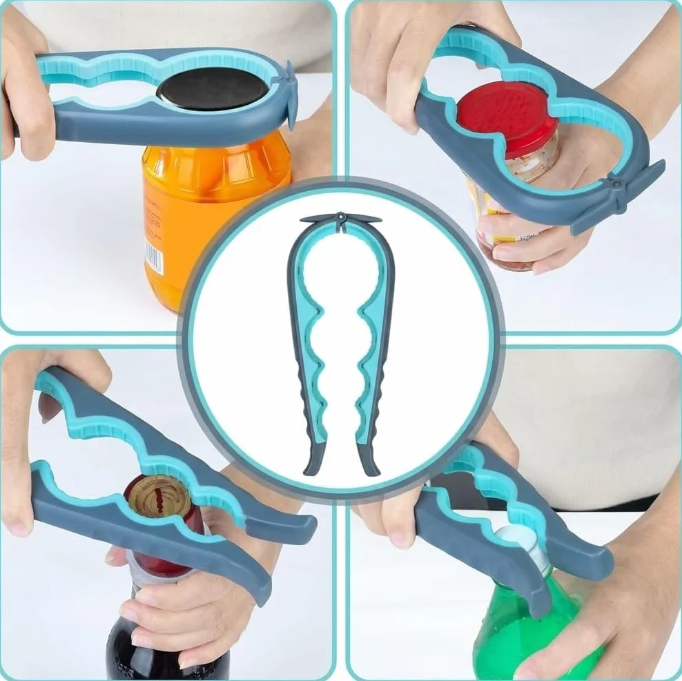 Kit décapsuleur Easy Jar ouvre-bocaux multifonctions 5 en 1 et 4 en 1 simple à utiliser