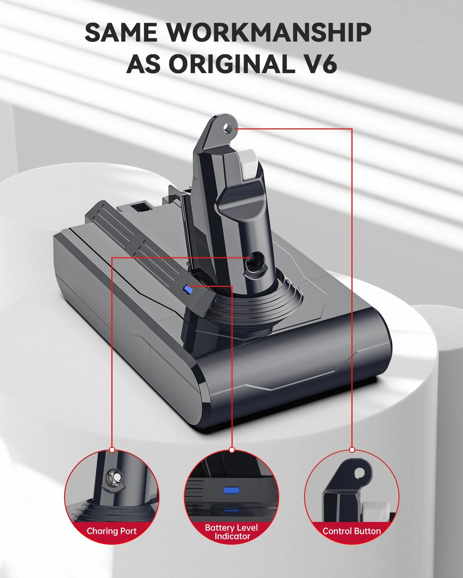 Morpilot 8000mAh Batterie pour Aspirateur Dyson V6 DC62 SV03