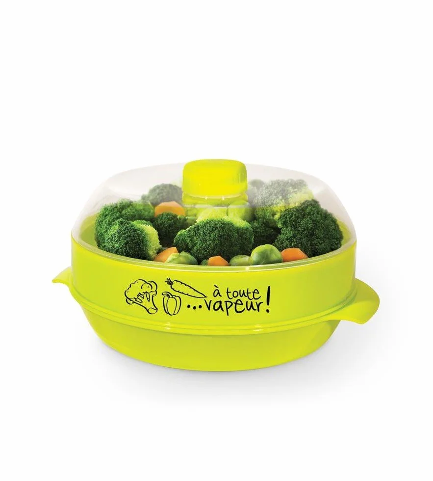 COOK CONCEPT KC21541 Cuit Vapeur avec Etage Spécial Four à Micro Ondes, Cuiseur Cuisine, 1.2 L