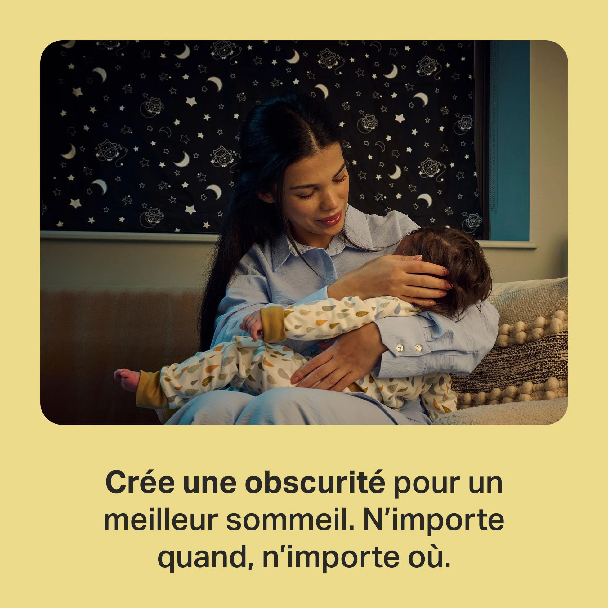 Tommee Tippee Rideau Occultant GRO-Anywhere Blind Ollie la Chouette, Portable, Léger, 130 x 198 cm