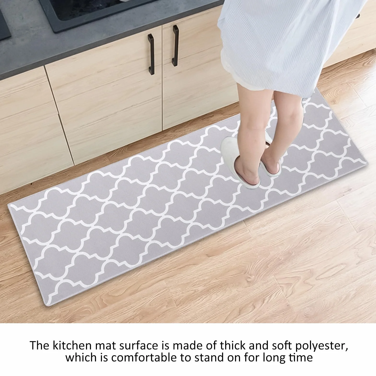 Tapis de Cuisine Antidérapant 2 Pièces 40x60cm+40x120cm Lavable Absorbant