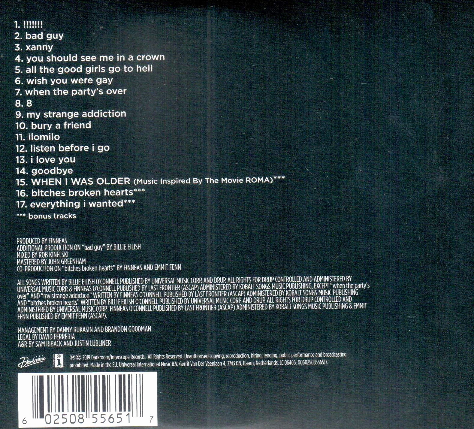 When We All Fall Asleep Where Do We Go (Explicit Lyrics, 3 Bonus Tracks)