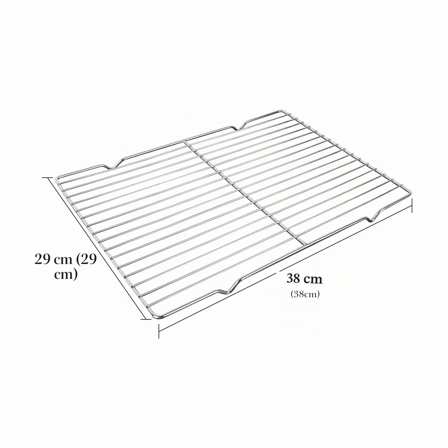 Grille de refroidissement en acier inoxydable Linkidea, lot de 2, rectangulaire 38,8 x 28 cm, argent