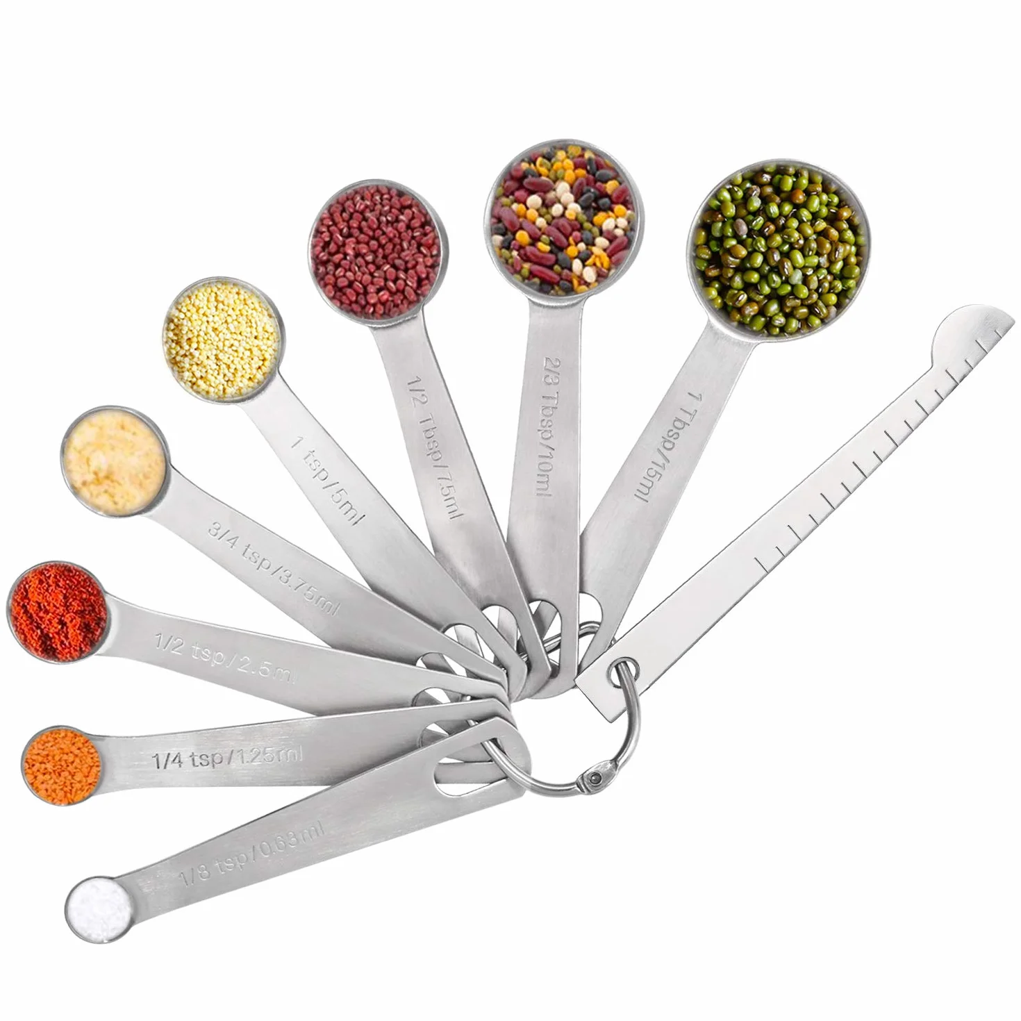 Vicloon Cuillères Doseuses en Acier Inoxydable Lot de 9 Cuillère Doseuse
