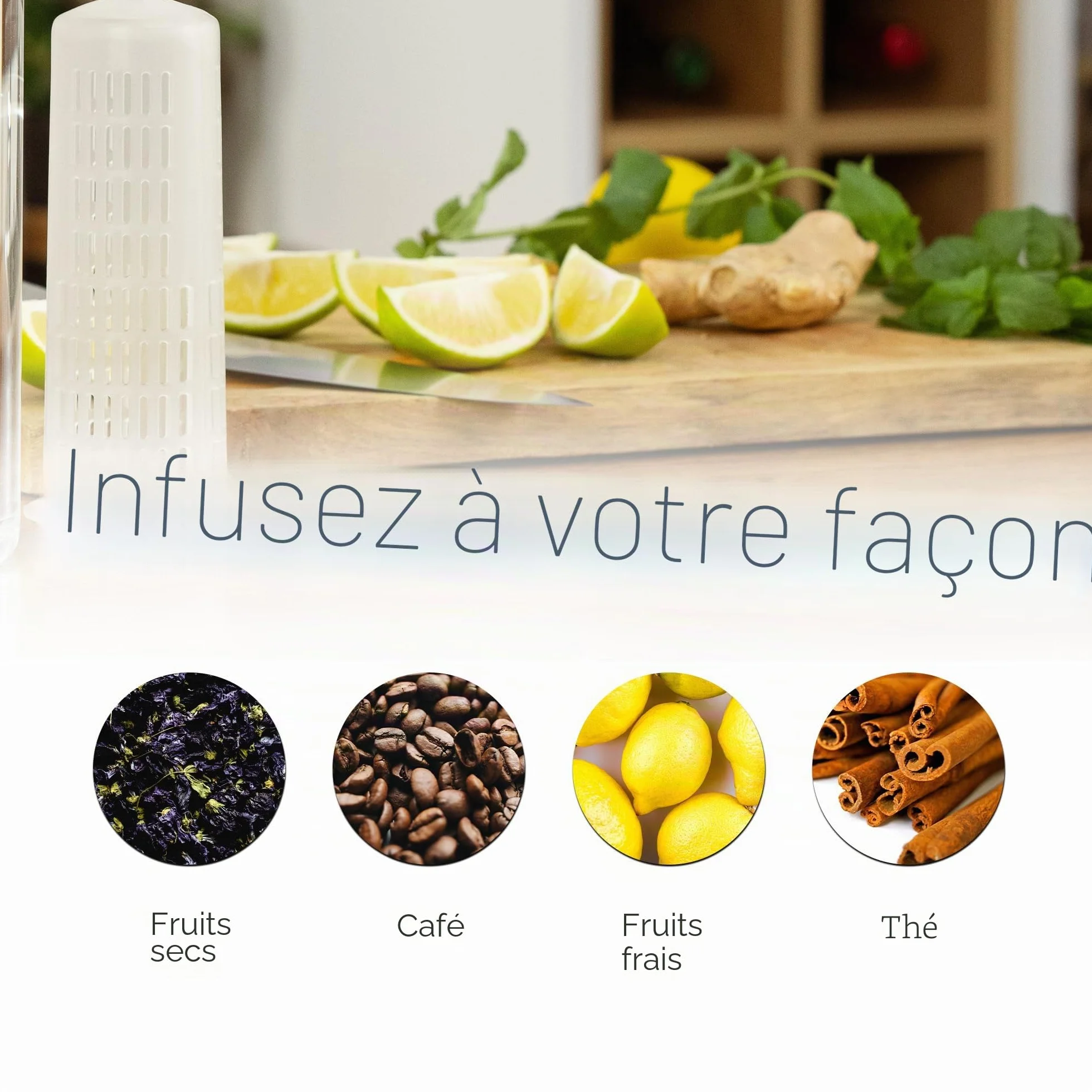 Cafetière Hydracy 1,5L Verre Borosilicate Acier Inox pour Café Thé Glacé Infusion Fruits