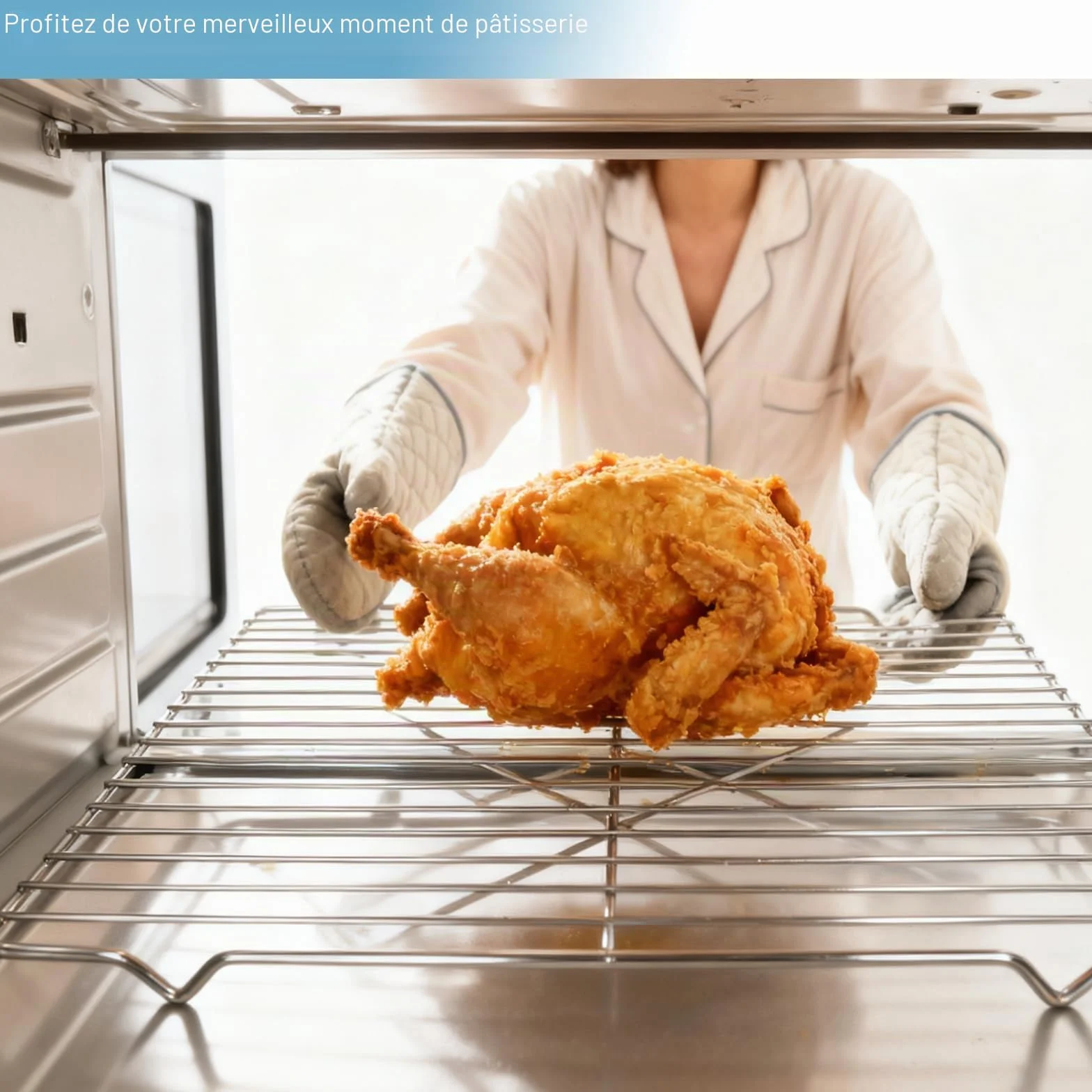 Grille Four Universelle en Acier Inoxydable 31x21x1.8cm Refroidissement Cuisson Patisserie