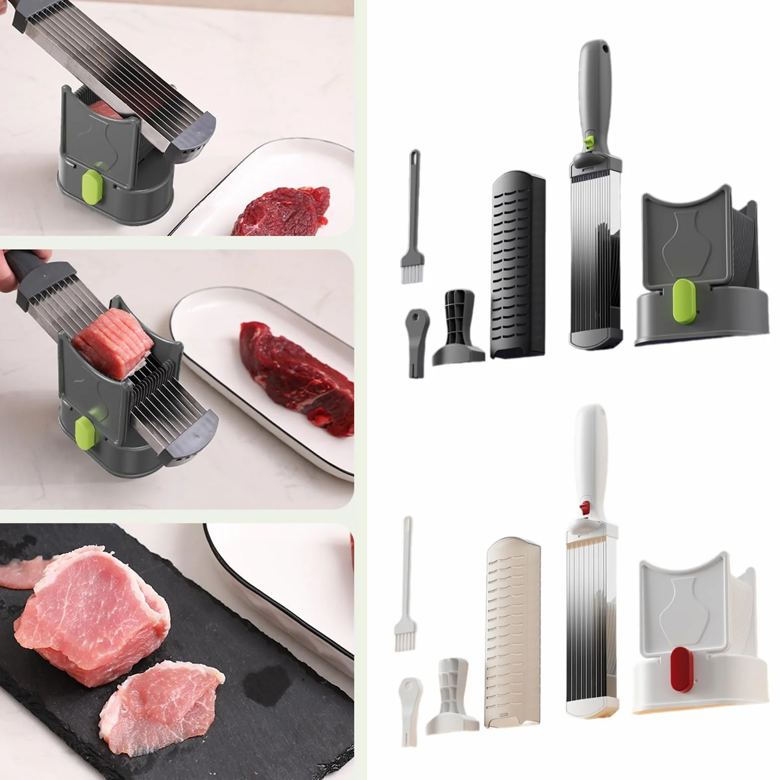 Trancheuse à viande inoxydable épaisseur réglable couperet