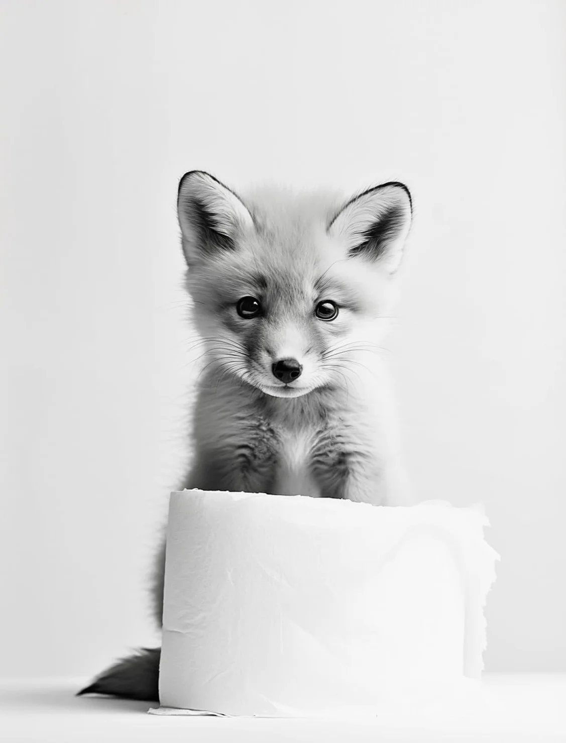 Affiche Murale Noir et Blanc Humour Animaux 40x50 Poster WC Deco Salle de Bain Toilette Humoristique