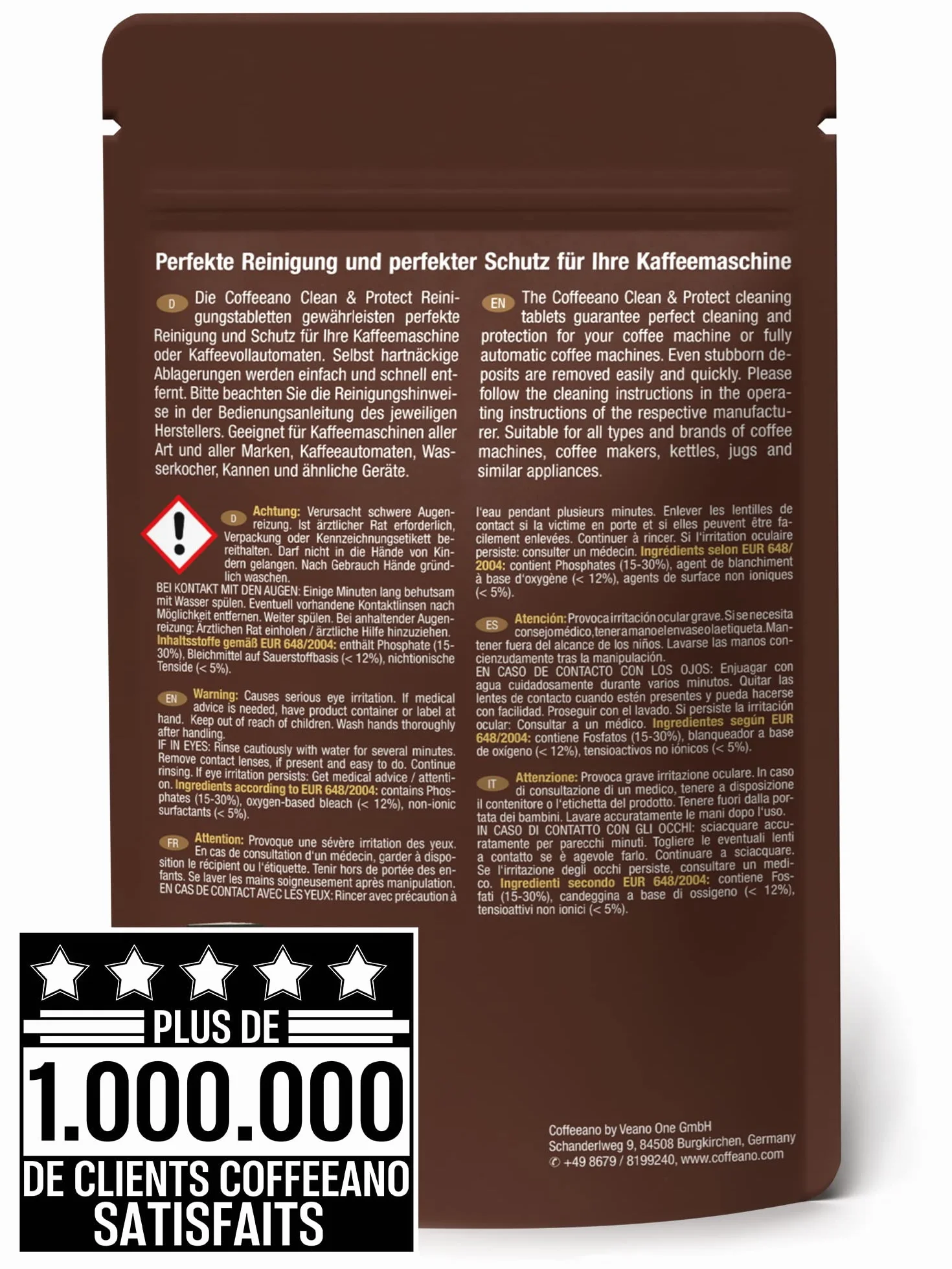 Pastilles de nettoyage pour machines à café Jura, Krups, Melitta, Delonghi, Siemens, Philips, Bosch - Coffeeano