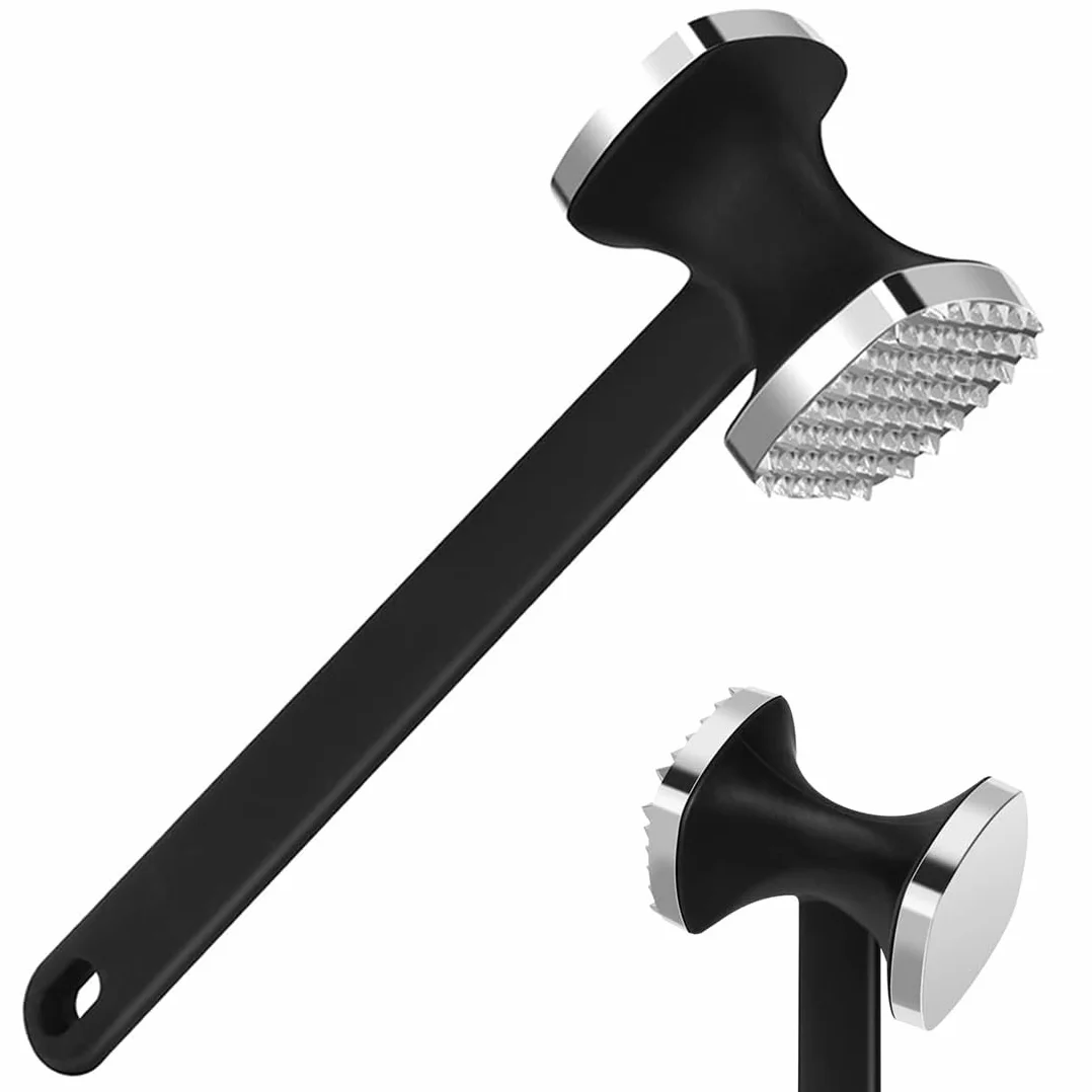 Attendrisseur de Viande en Acier Inoxydable, Marteau Double Face pour Steak, Poulet, Porc, Lave-Vaisselle