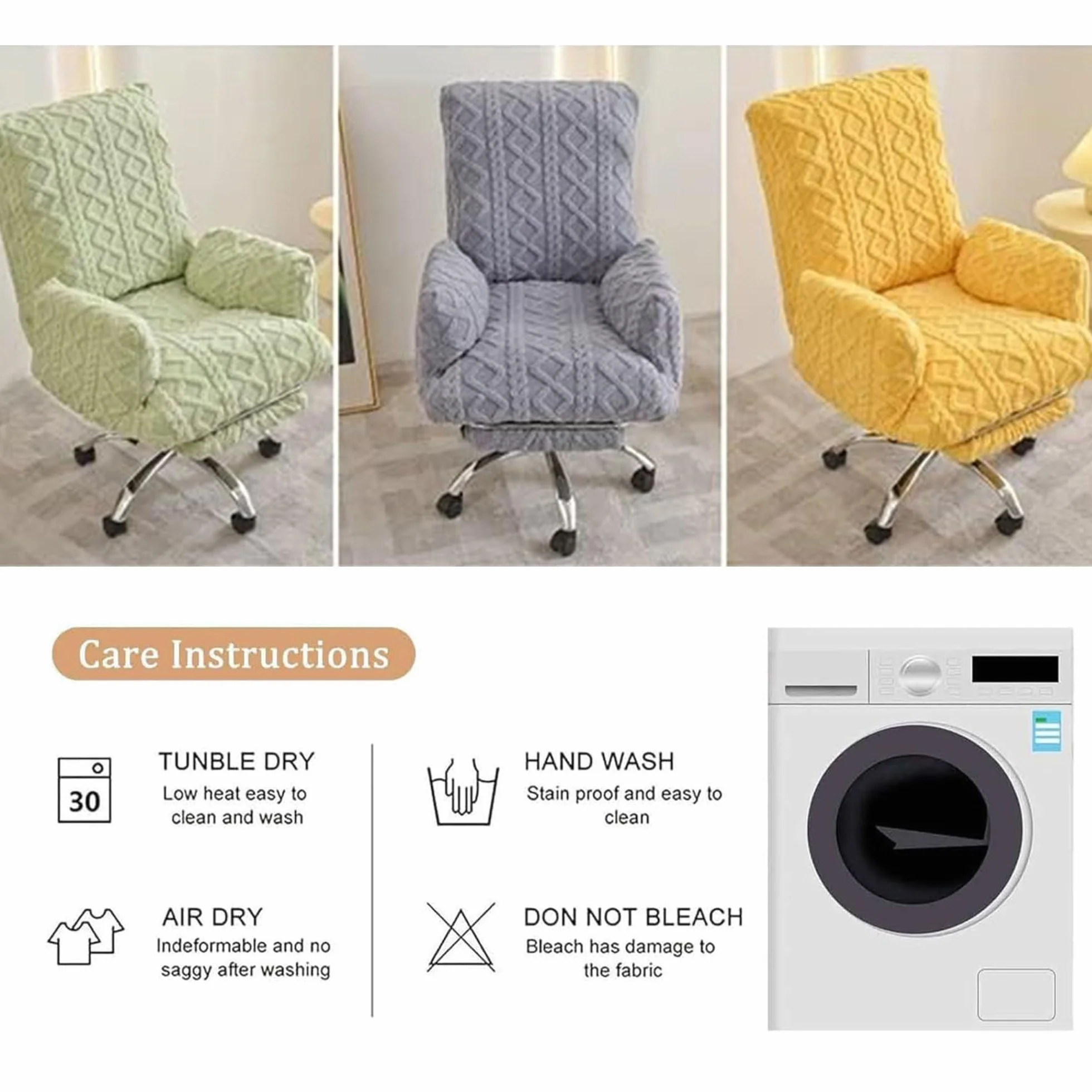 Générique Housse Canapé Relax Élastique Épaisse Protège-Pieds Anti-Poussière Lavable Machine Gris L