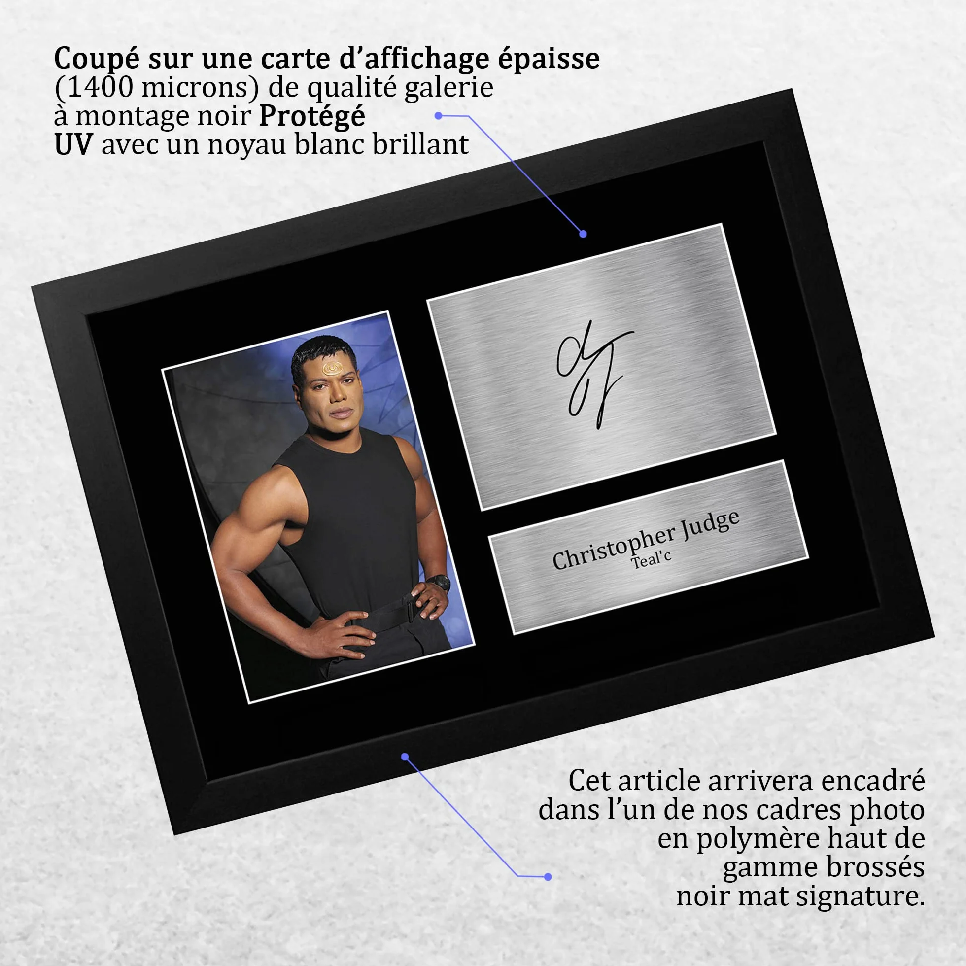 Christopher Judge Stargate SG-1 A4 Encadré Photo Autographe Signé Cadeau