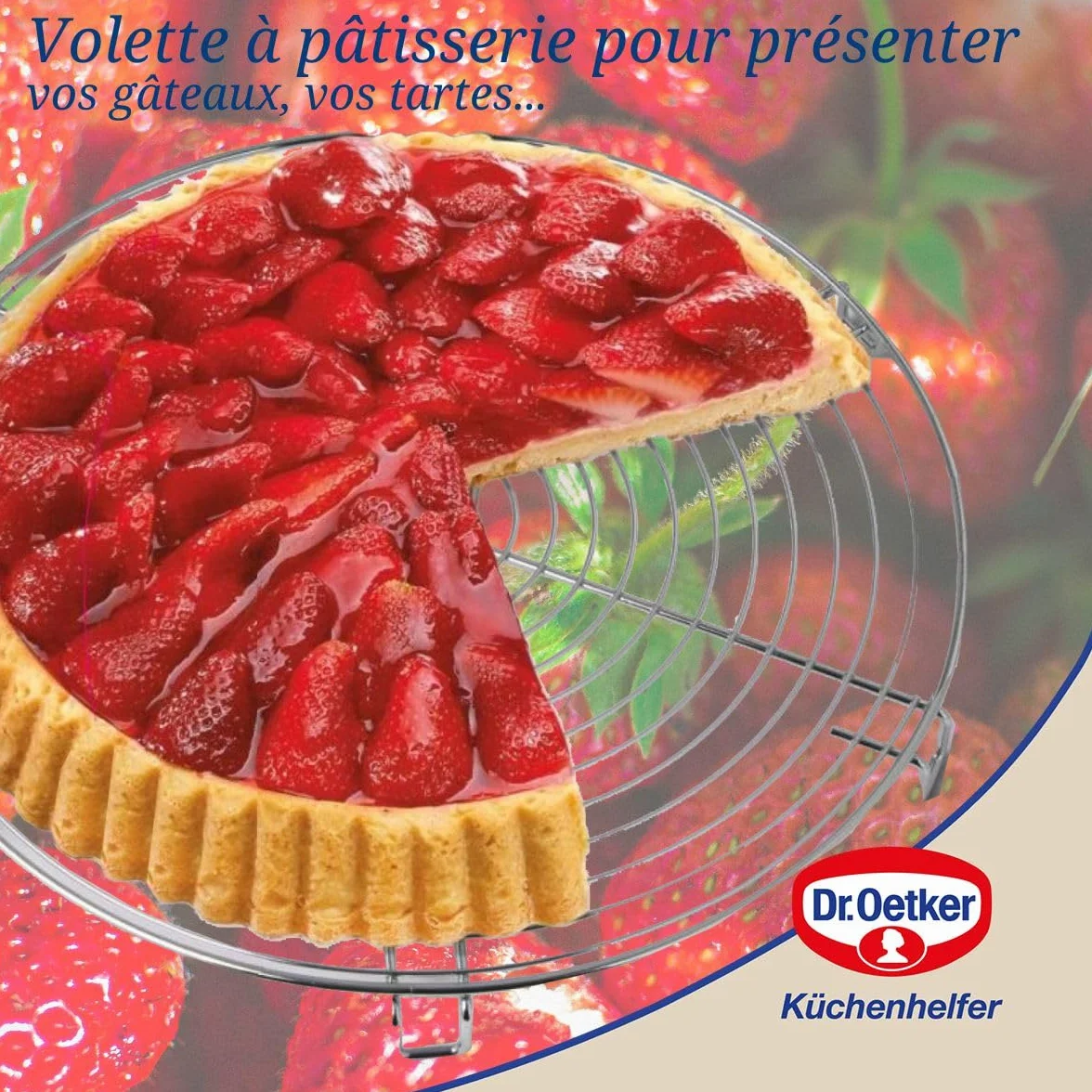 Dr. Oetker 32 cm Tarte Kuchenrost Gris