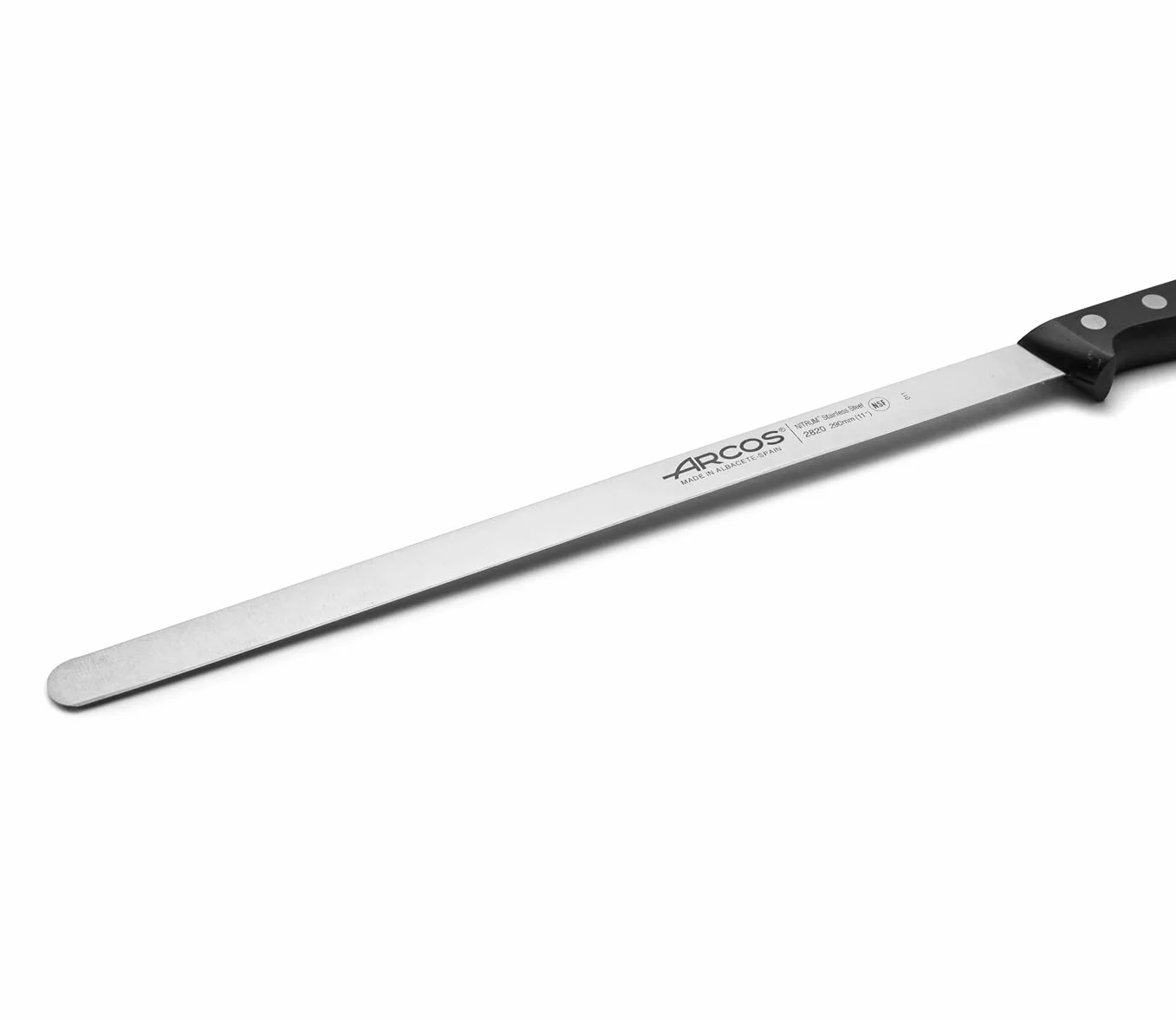 Arcos Série Universelle Couteau à Trancher Jambon 11" Lame Acier Inoxydable Nitrum Manche Noir POM