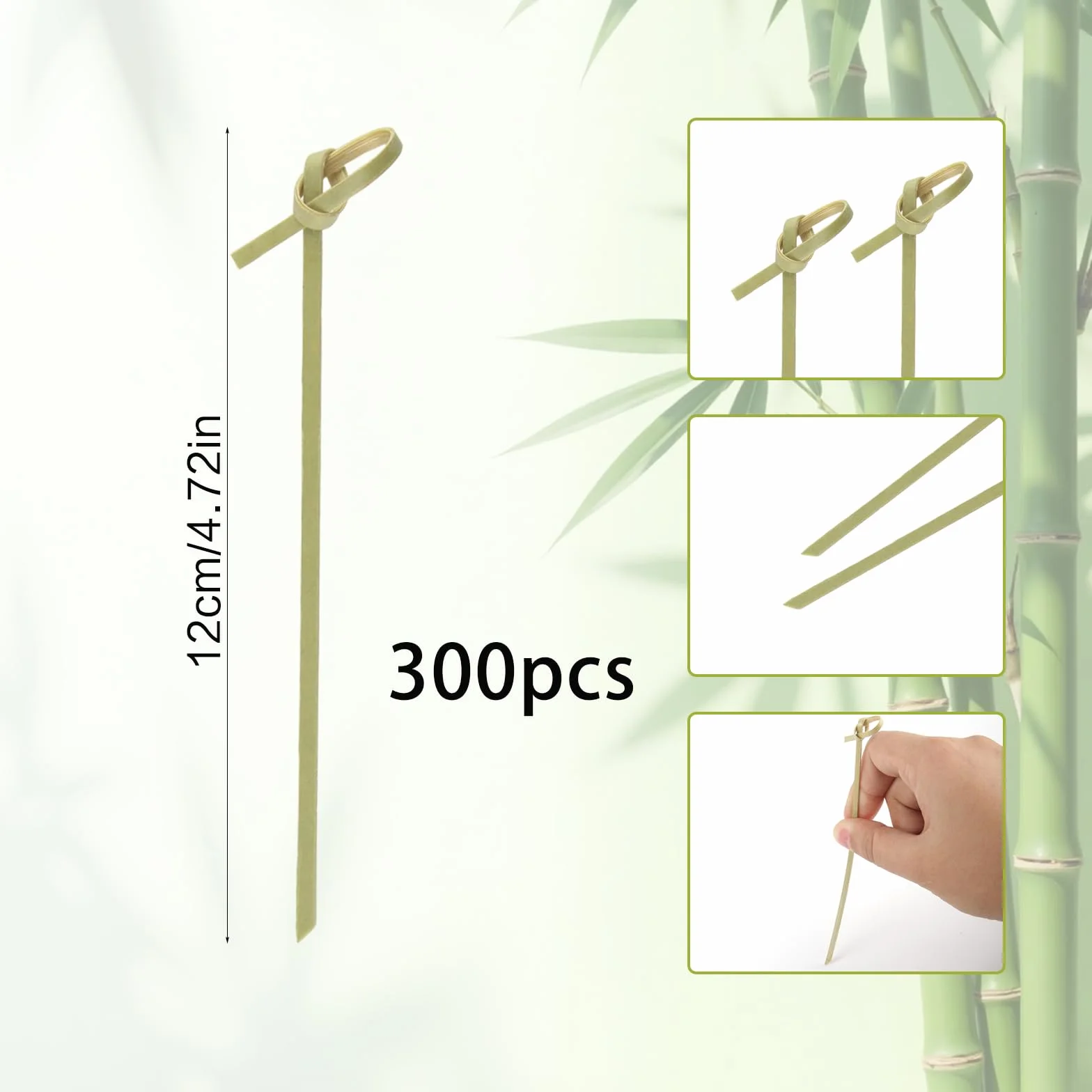 Pic Aperitif 12 cm Bambou Naturel Cure Dent Decoratif Aperitif pour Restauration Mariage