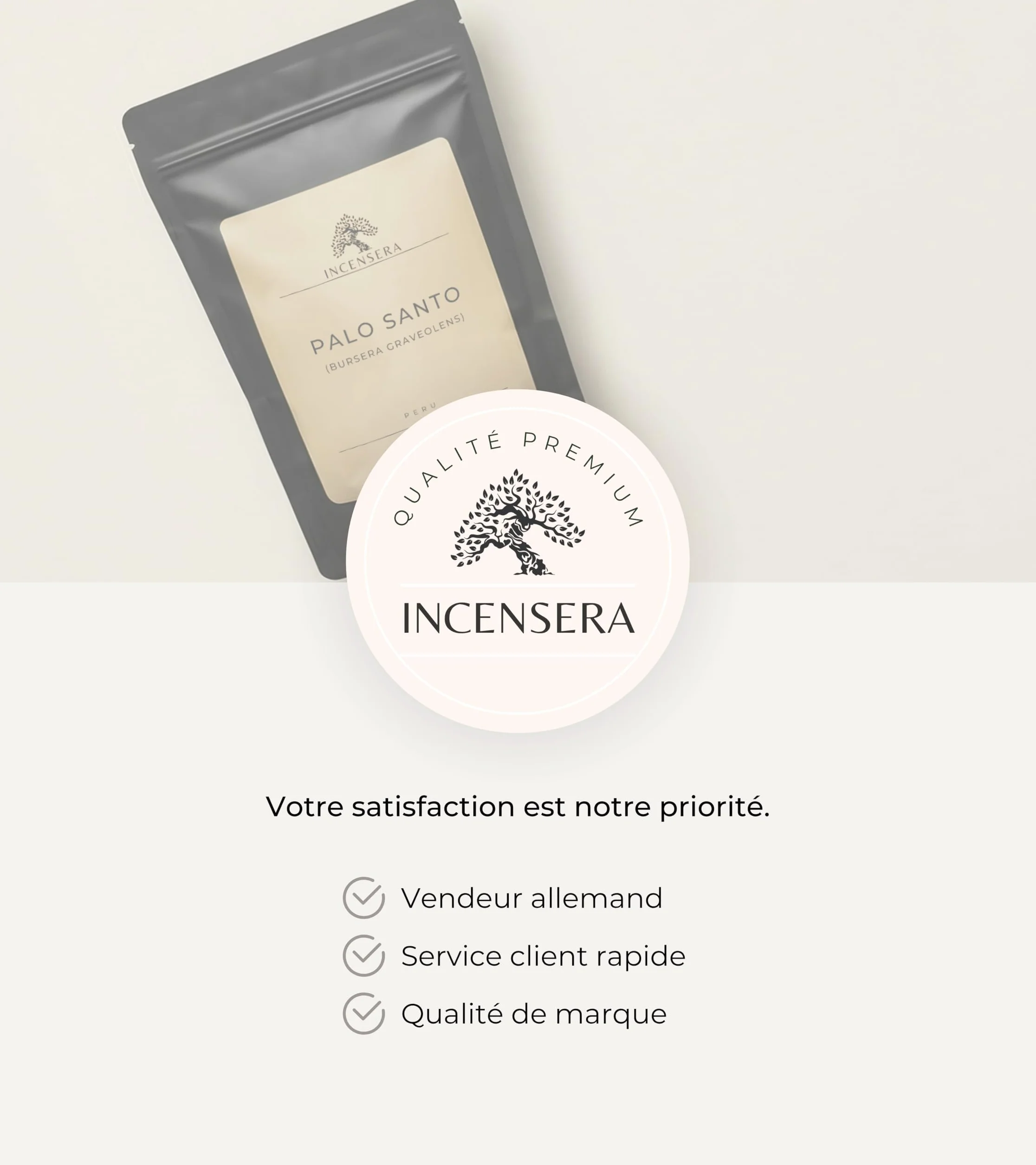 Incensera Bois de Palo Santo 8 Bâtons d'Encens Naturel 10 cm Purification Maison Méditation Aromathérapie