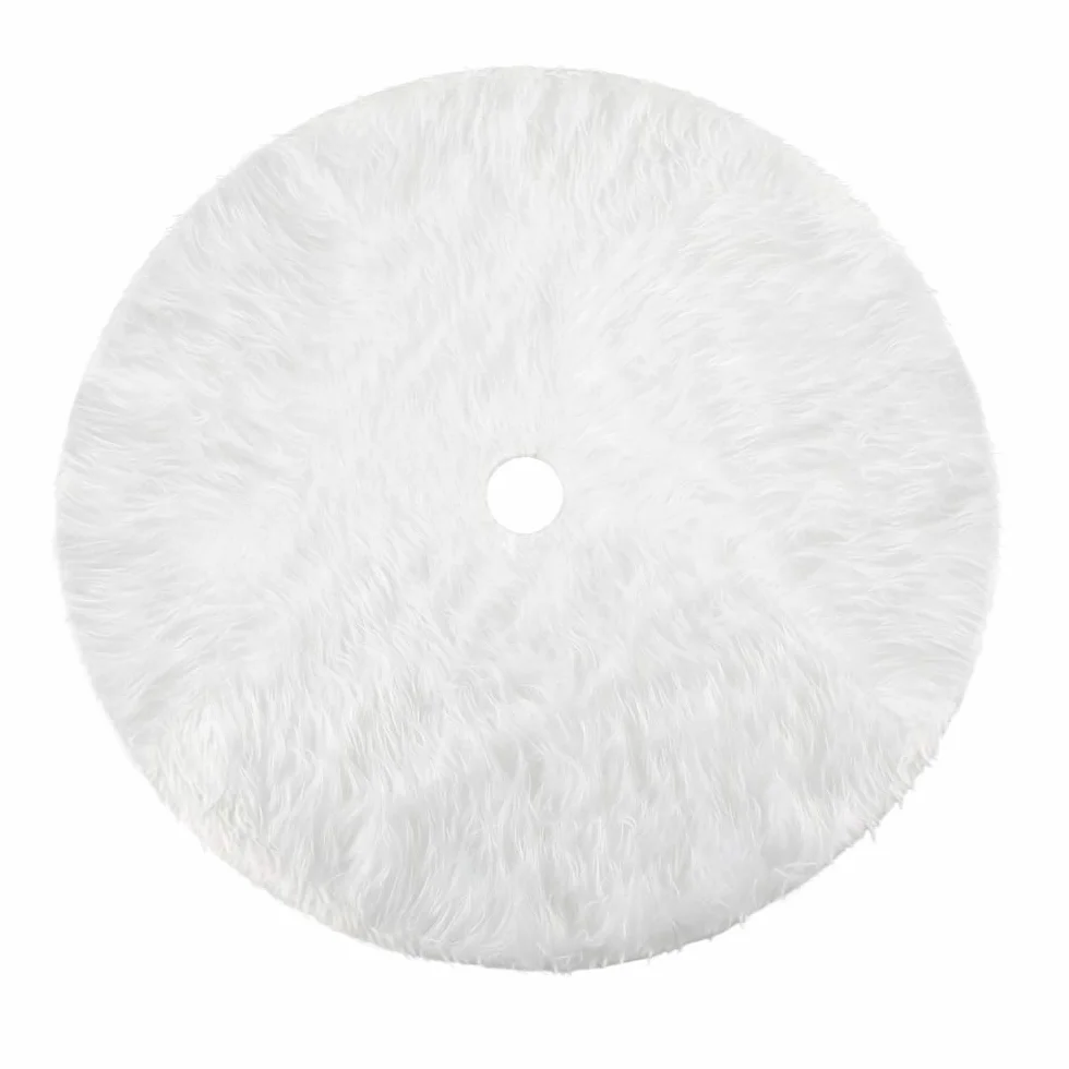 Jupe de Sapin de Noël Blanc Peluche Neige 78cm HOWAF