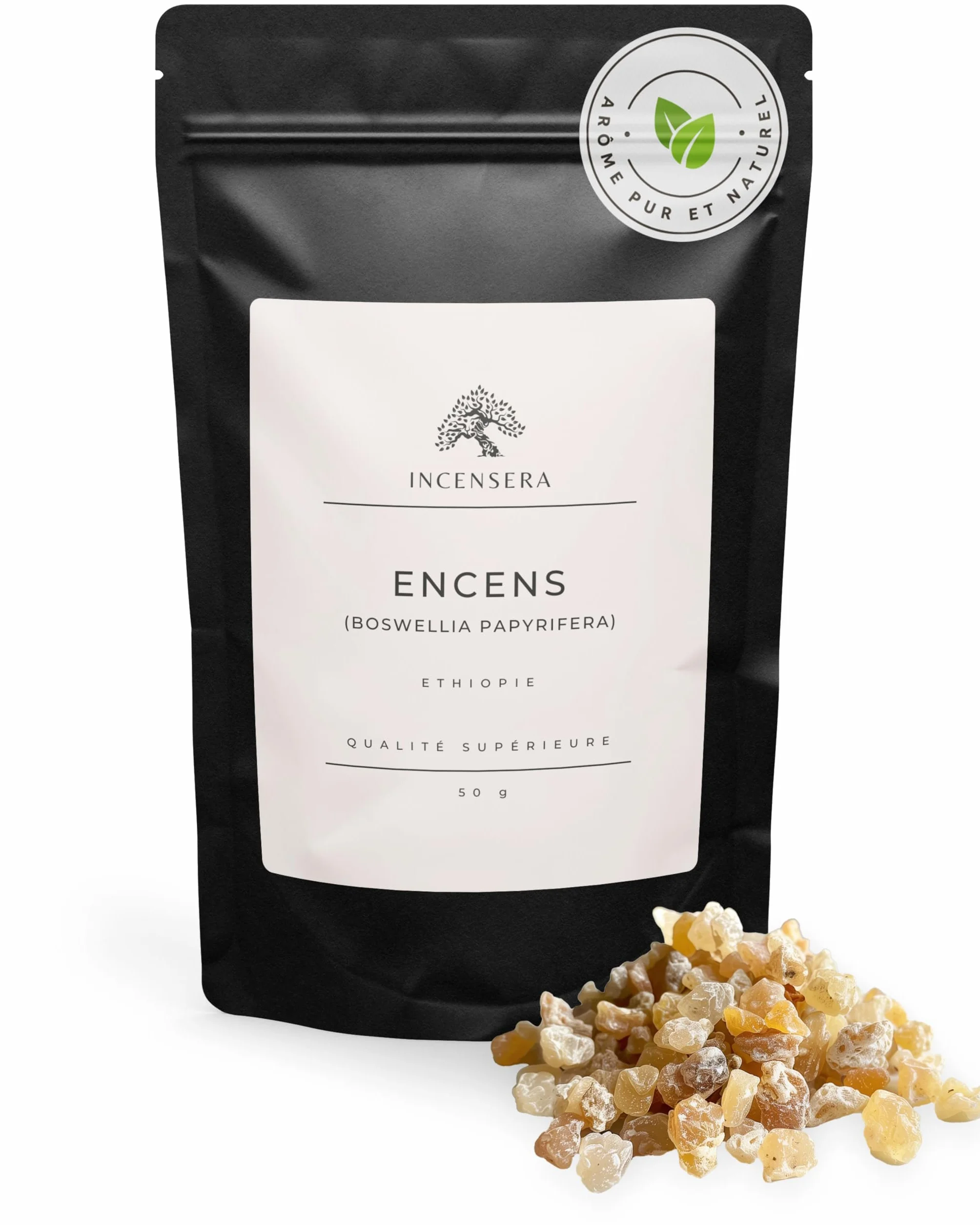 Encens Naturel en résine Boswellia Papyrifera 50g - Oliban éthiopien pour Purification