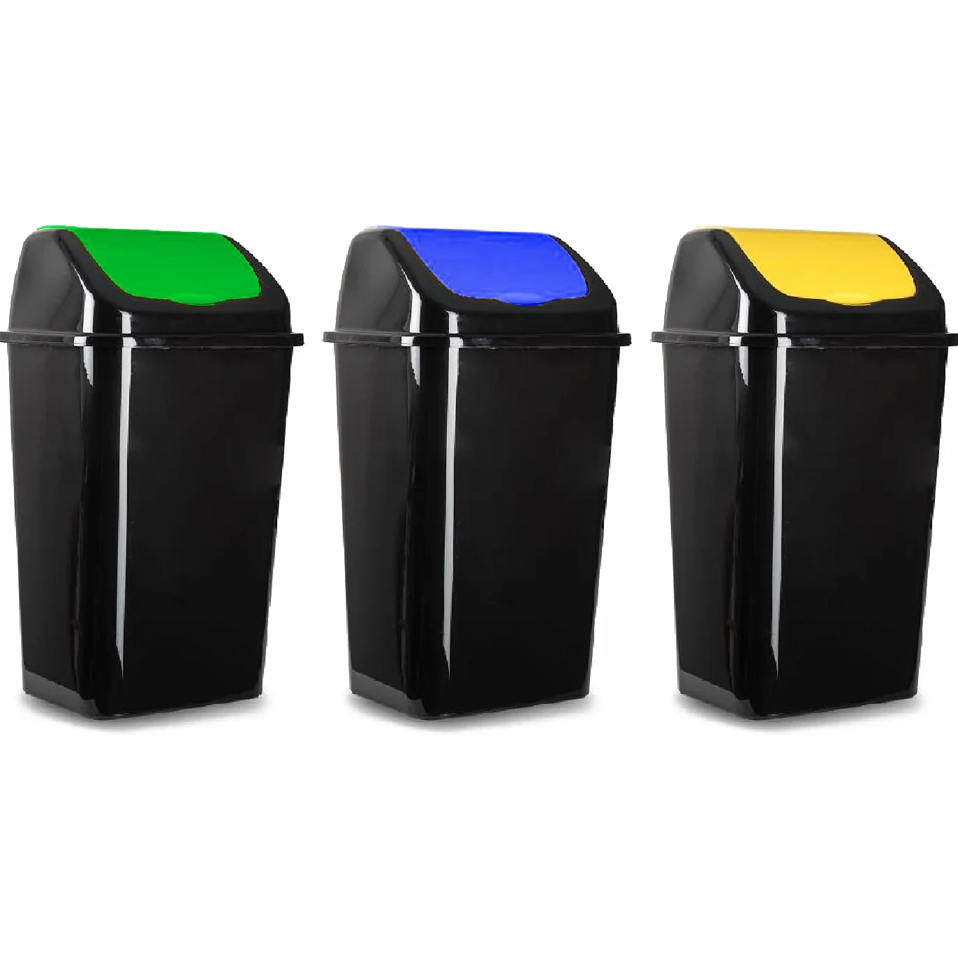 Acan Tradineur Poubelle recyclage couvercle basculant 30L plastique 59x40x33cm