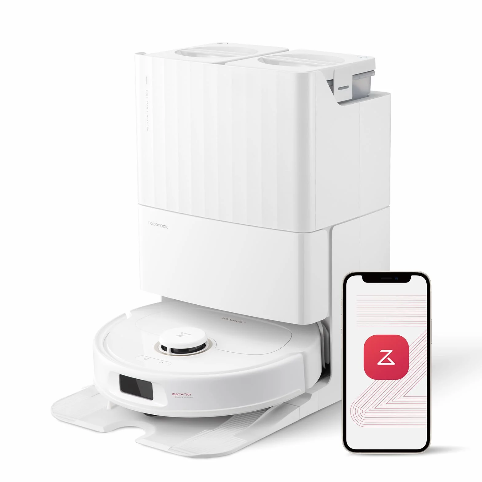 Roborock Qrevo Pro Aspirateur Robot avec Brosses Latérales FlexiArm, 7000 Pa (Reconditionné)