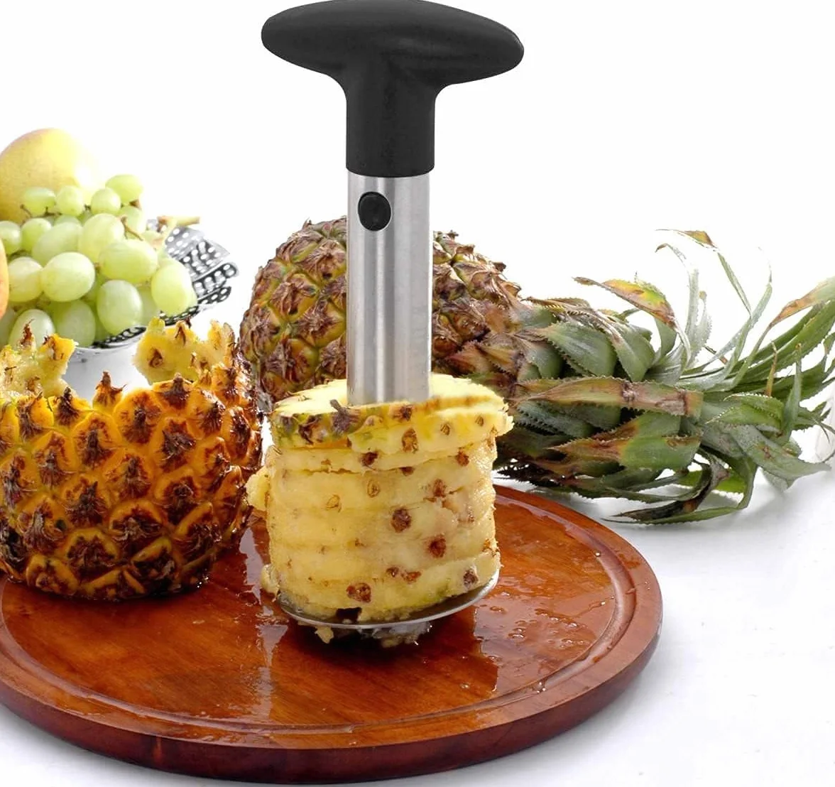Coupe-ananas en acier inoxydable - Éplucheur d'ananas et dissolvant de noyaux