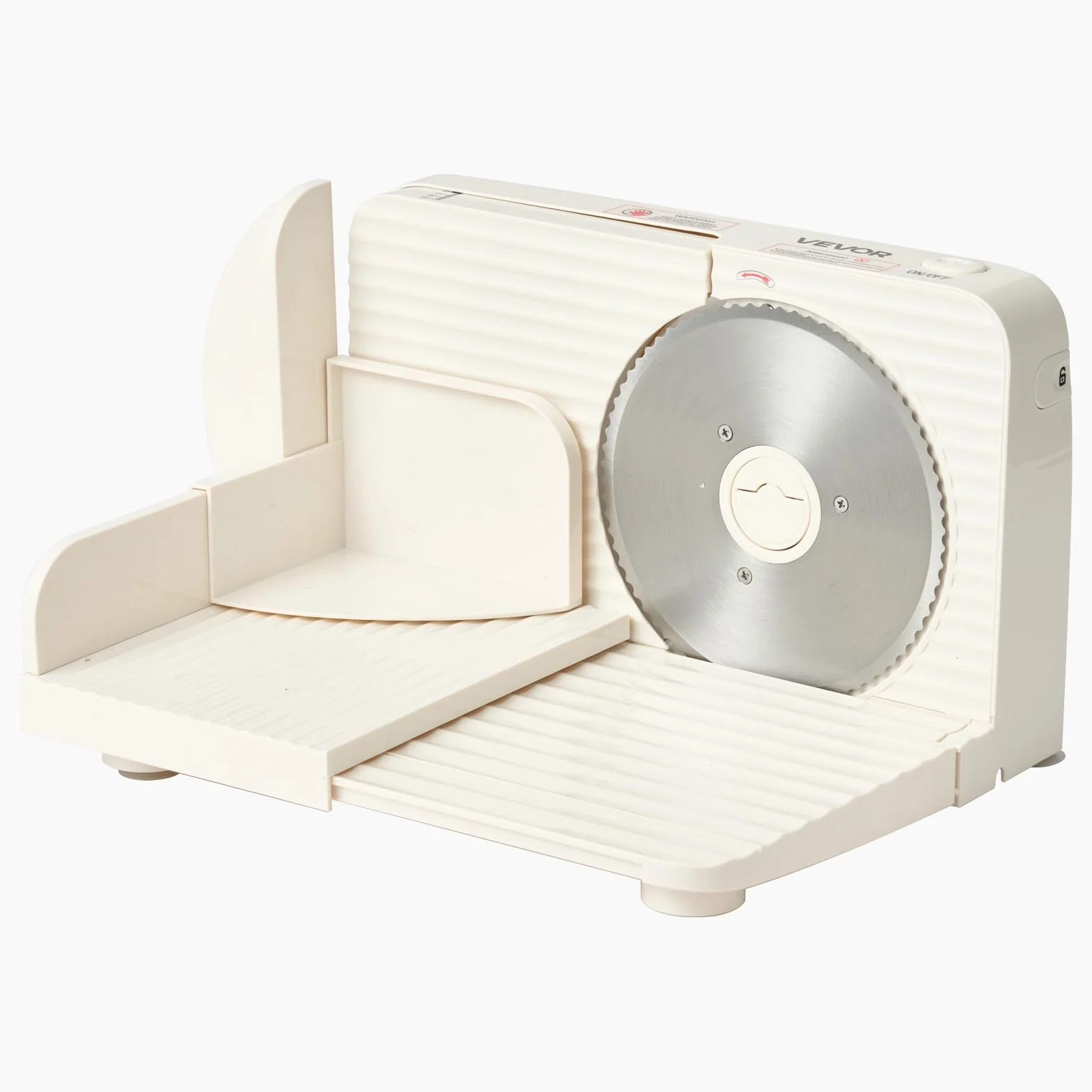 VEVOR Trancheuse Électrique 180 W, Lame 170 mm, Vitesse 60-90 tr/min, Épaisseur 0-15 mm