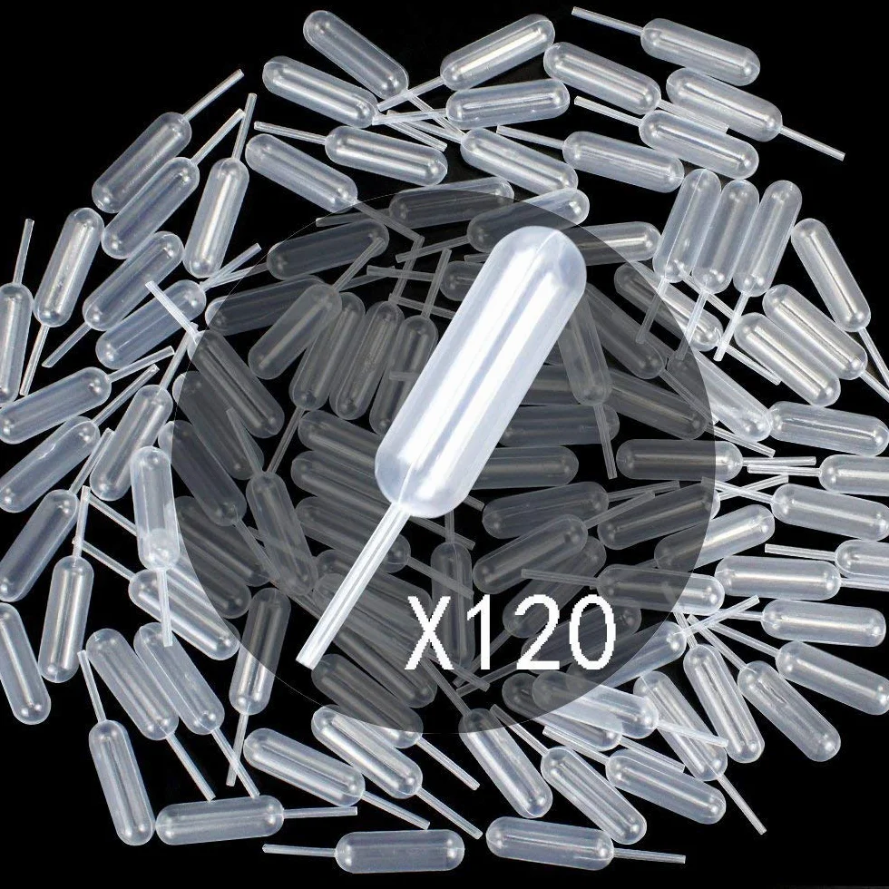 Lot de 120 pipettes de transfert en plastique 4 ml pour cupcake chocolat fraises