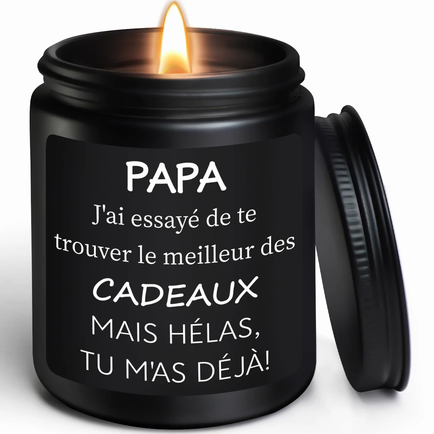 Bois de Santal Bougie Parfumée 200g Cadeau Fête des Pères Original